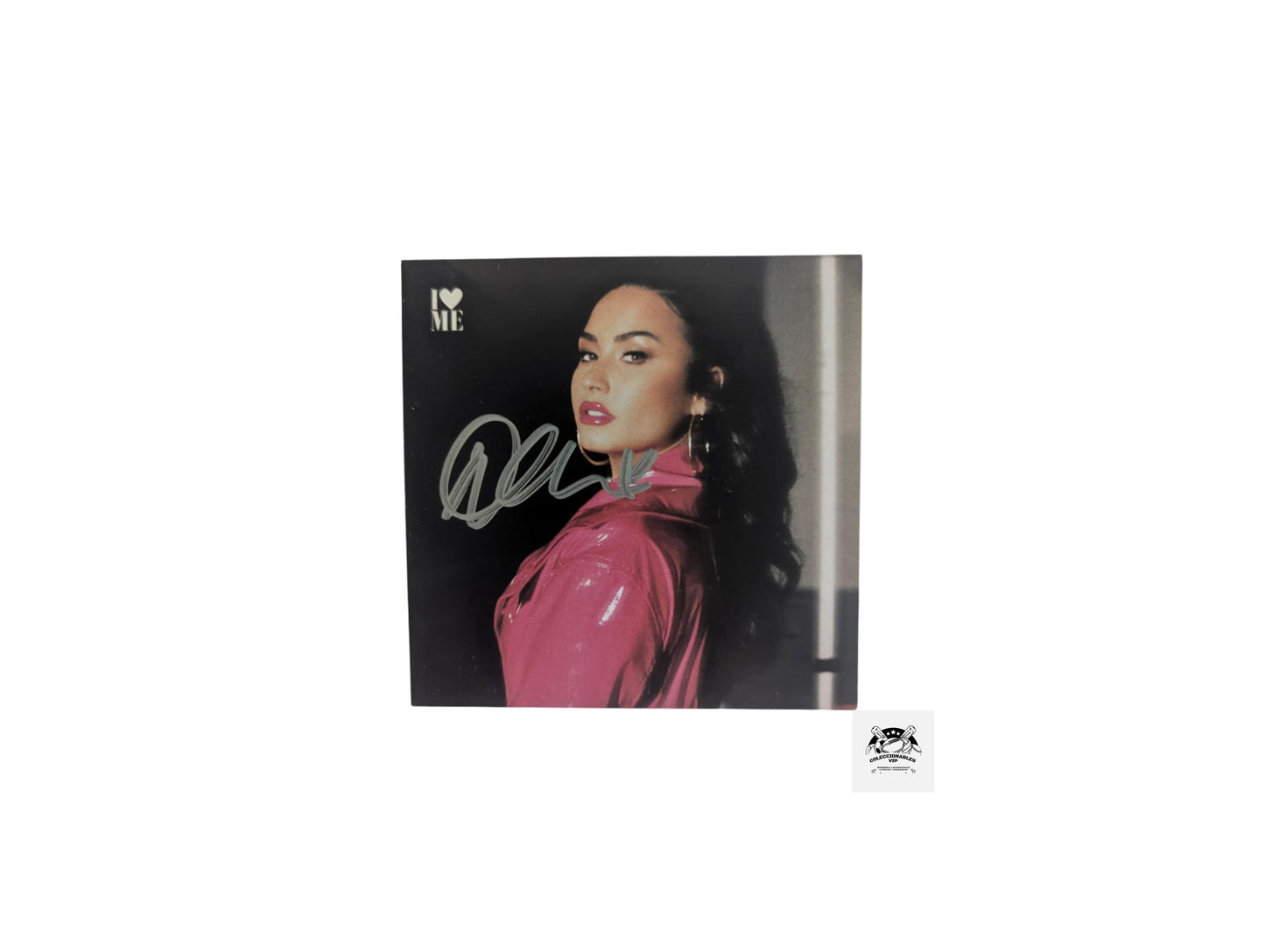 Demi Lovato autógrafo en portada de disco I ♥ Me certificado JSA AW19041
