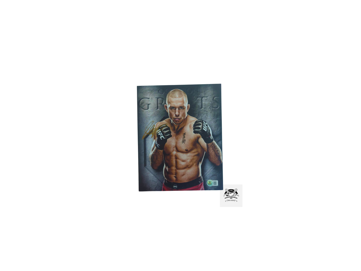 Georges St-Pierre UFC Fotografía Autografiada firma certificada por Beckett BP72956.