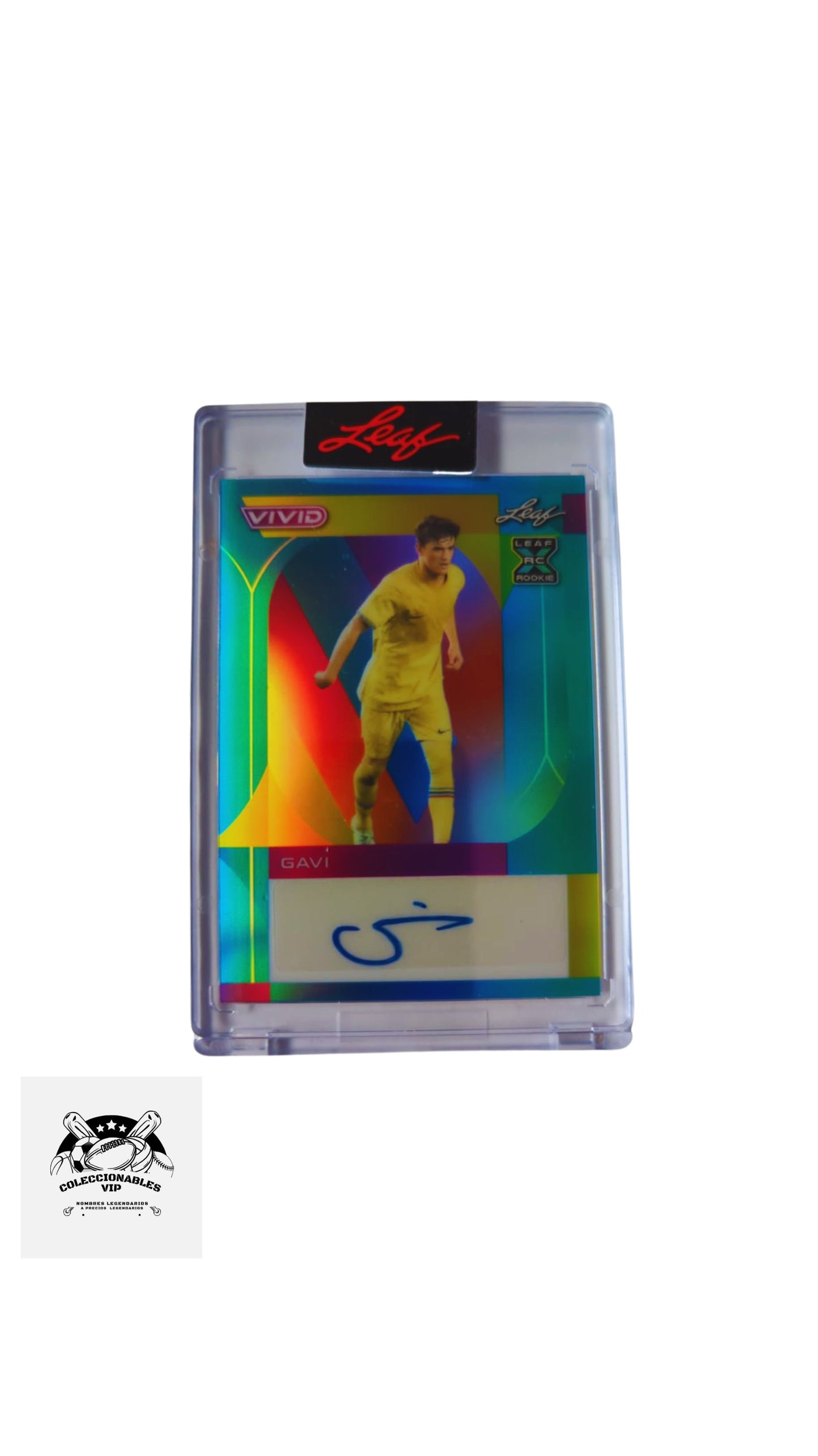Gavi Tarjeta 1/1 Leaf Rookie en el frente encontrarás su autógrafo.