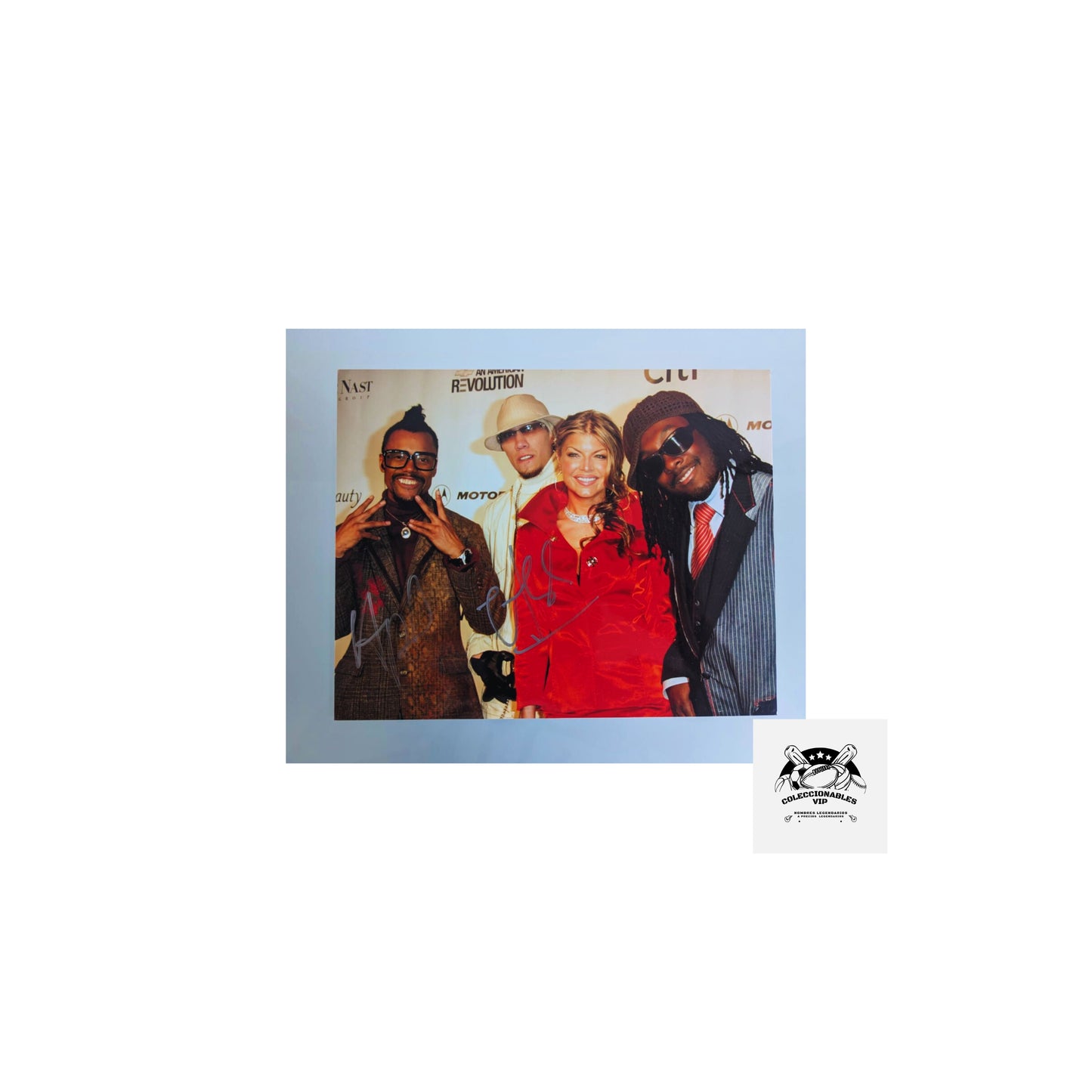 Black Eyed Peas fotografía autografiada por Apl.de.ap y Taboo certificada por JSA AT02259