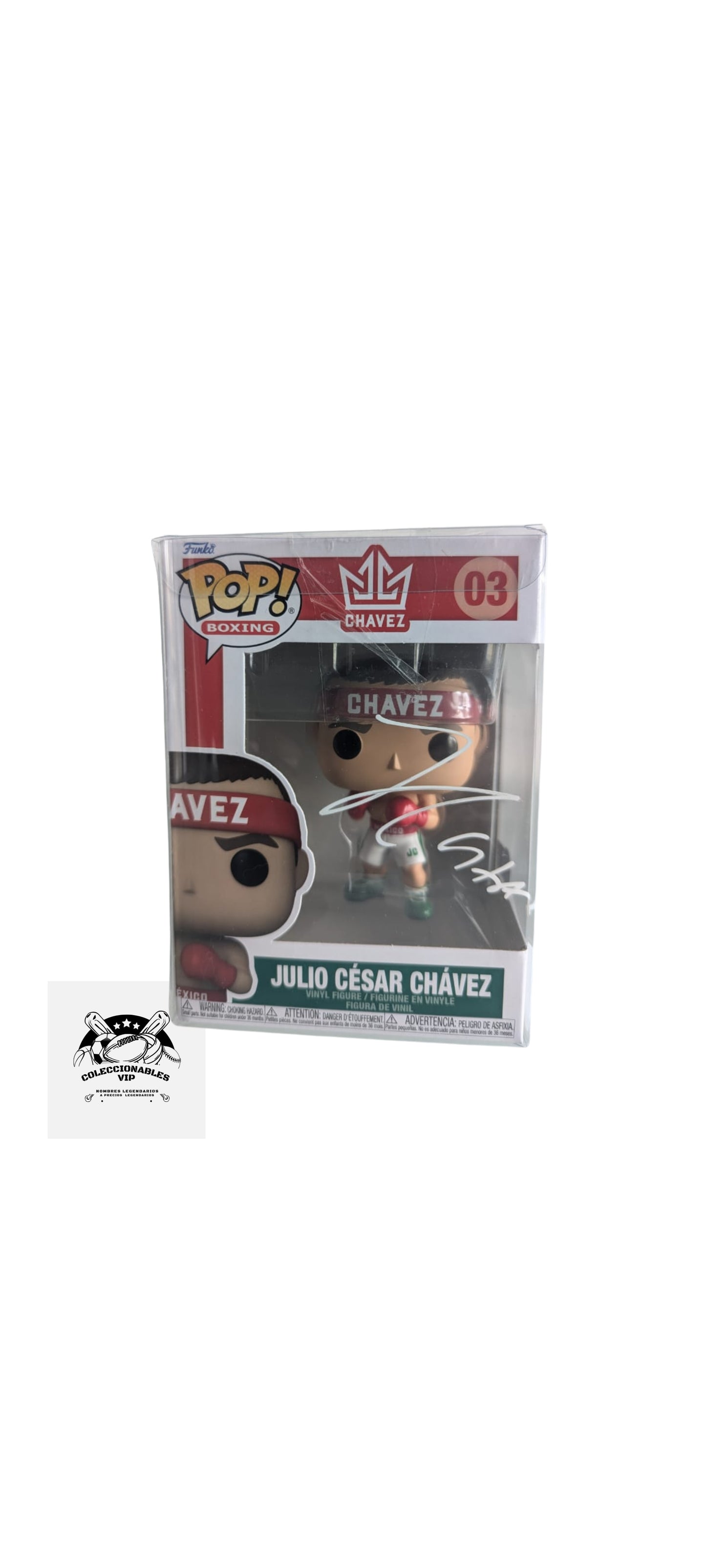 Julio Cesar Chávez funko autografiado firma certificada por Beckett 2W112091