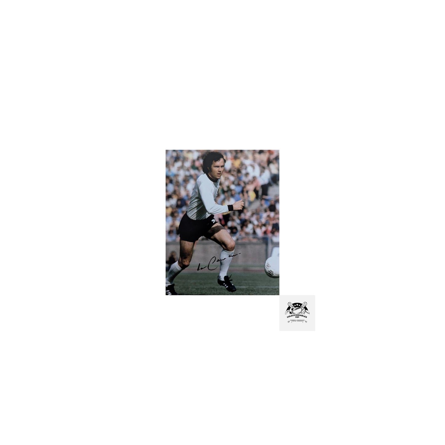 Franz Beckenbauer fotografía autografiada firma certificada por Beckett BE38467