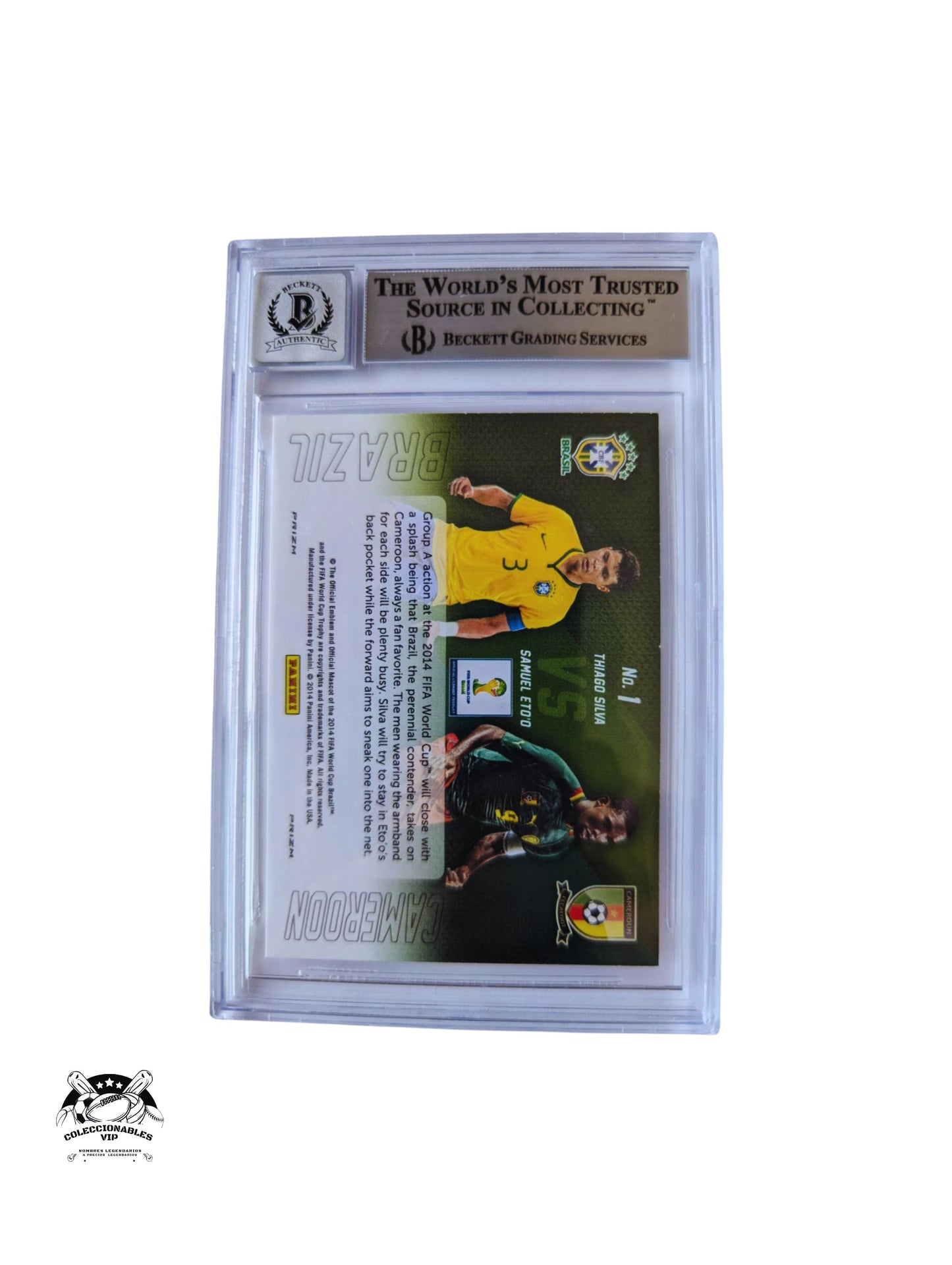 Thiago Silva TARJETA Brasil 00013957168 autografiada autógrafo certificado por Beckett.