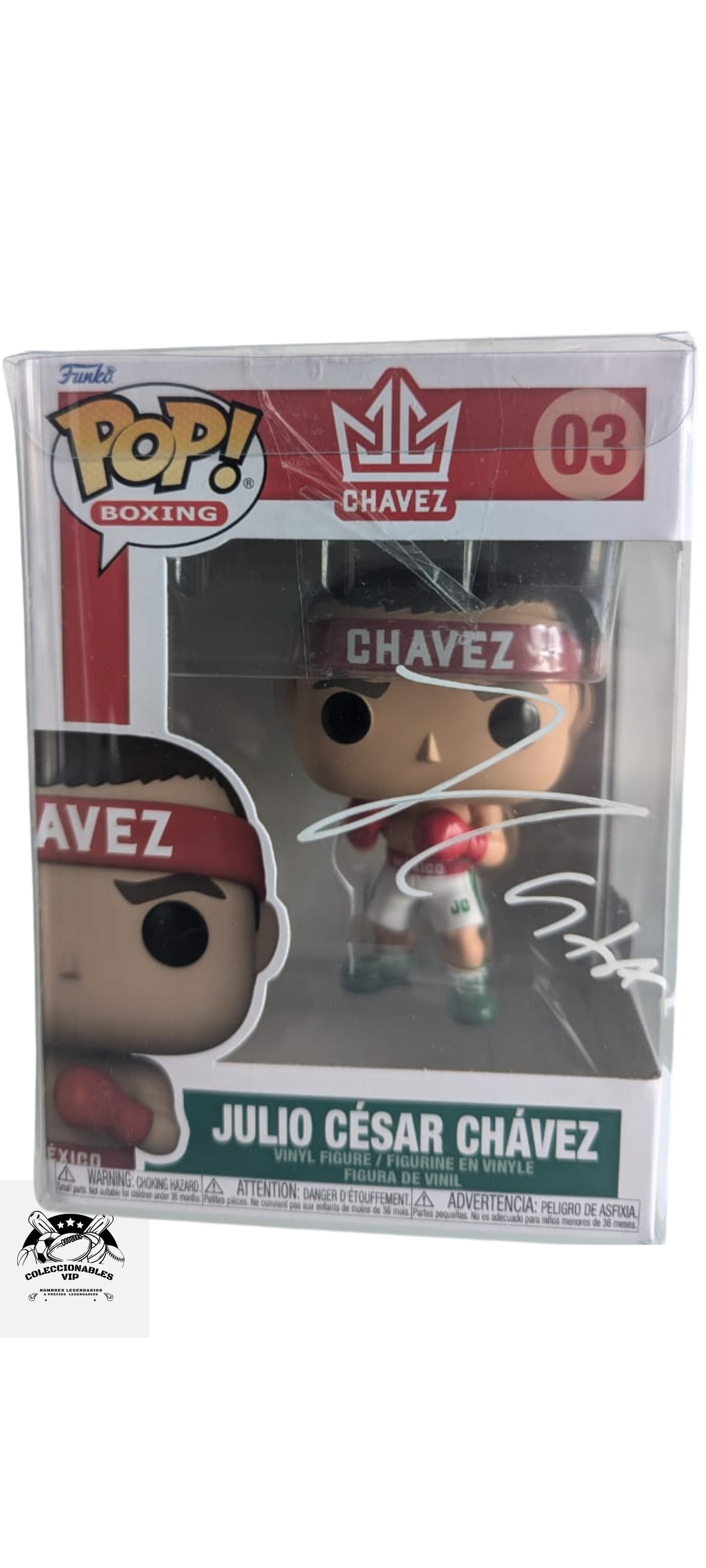 Julio Cesar Chávez funko autografiado firma certificada por Beckett 2W112091