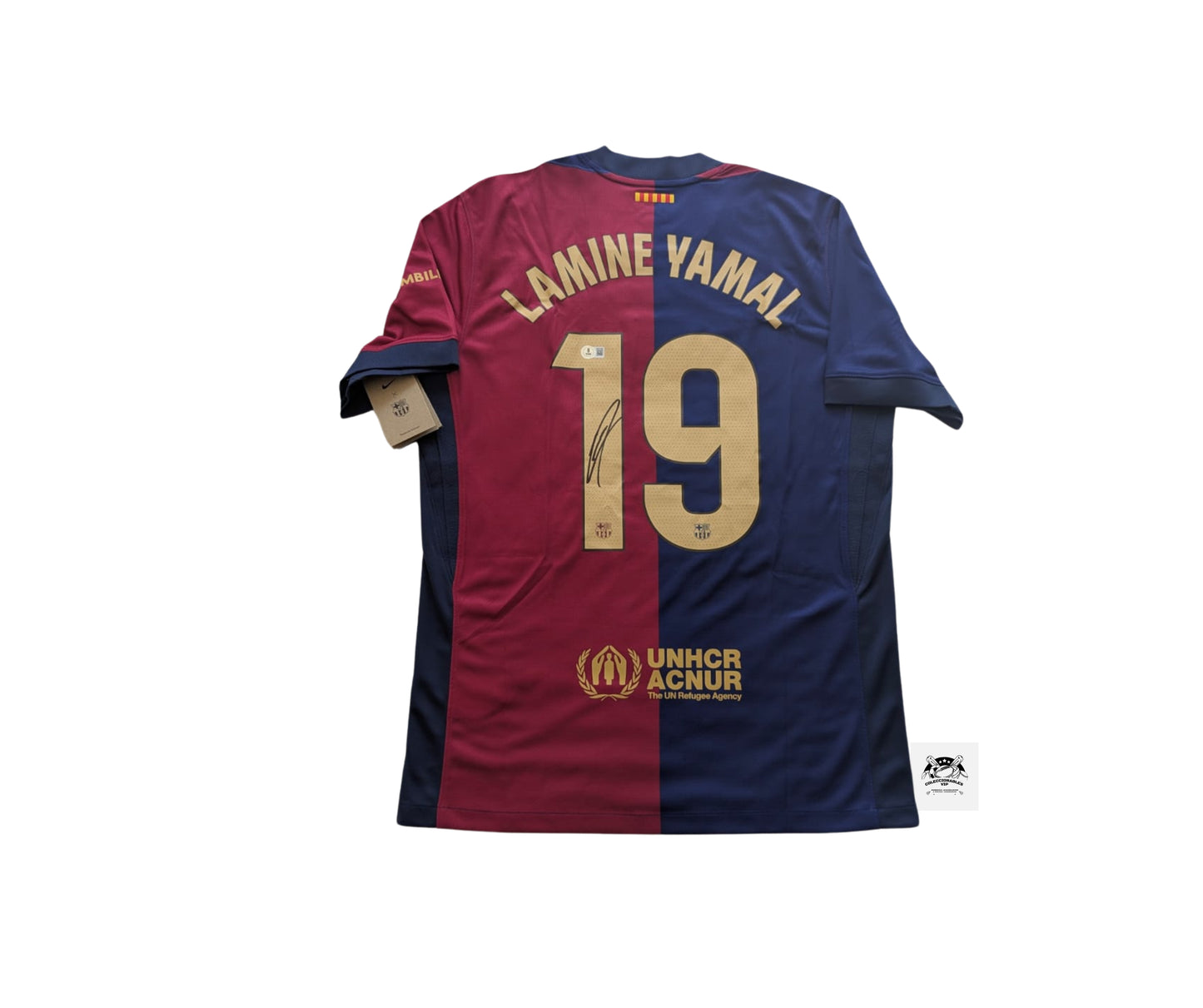 Lamine Yamal Playera FC Barcelona 19 autografiada certificada por Beckett 2W221884