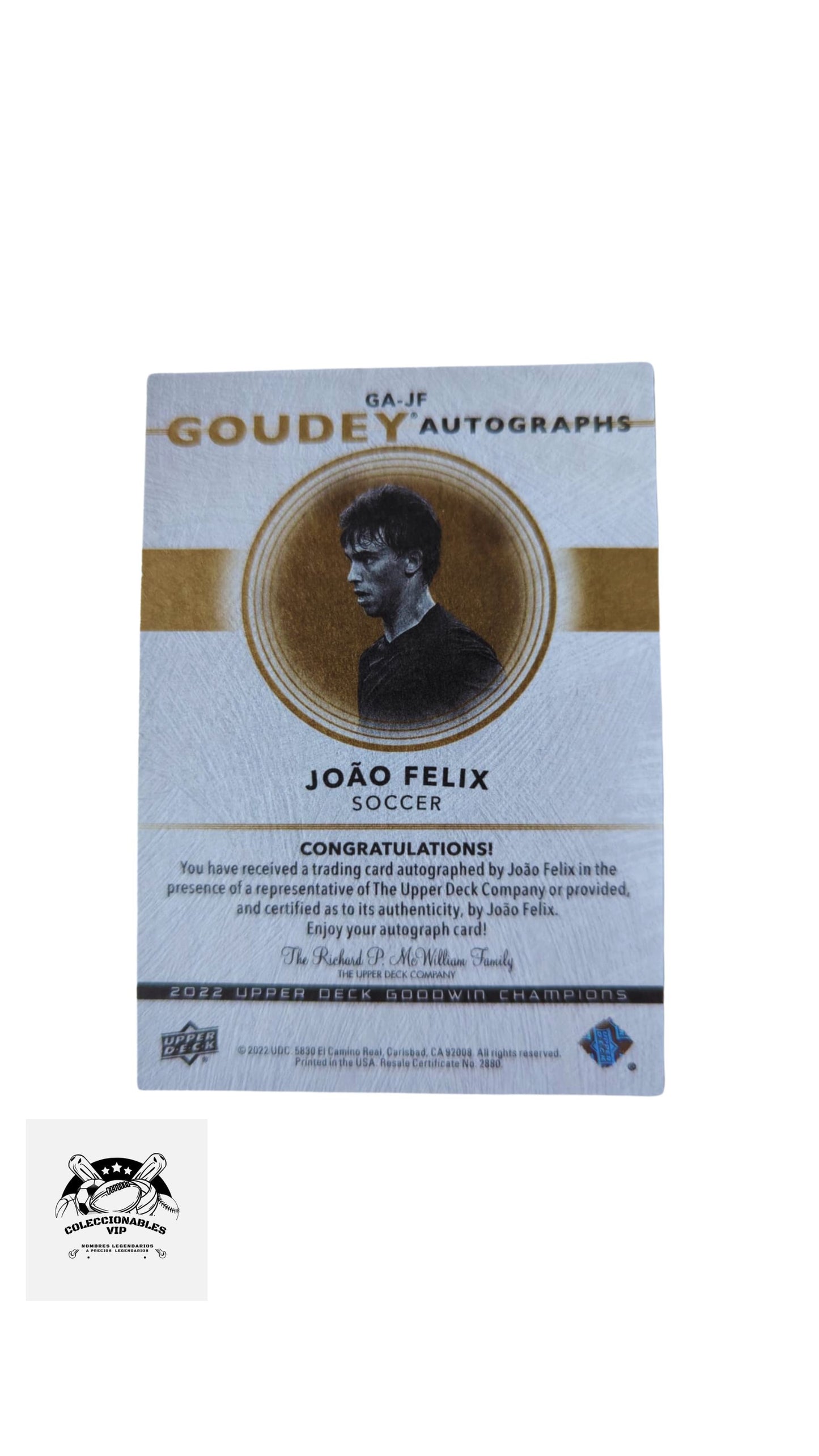 Joao Felix Tarjeta autografiada The Upper Deck Company
