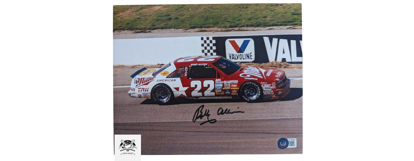 Bobby Allison fotografía autografiada certificada por Beckett BH049635