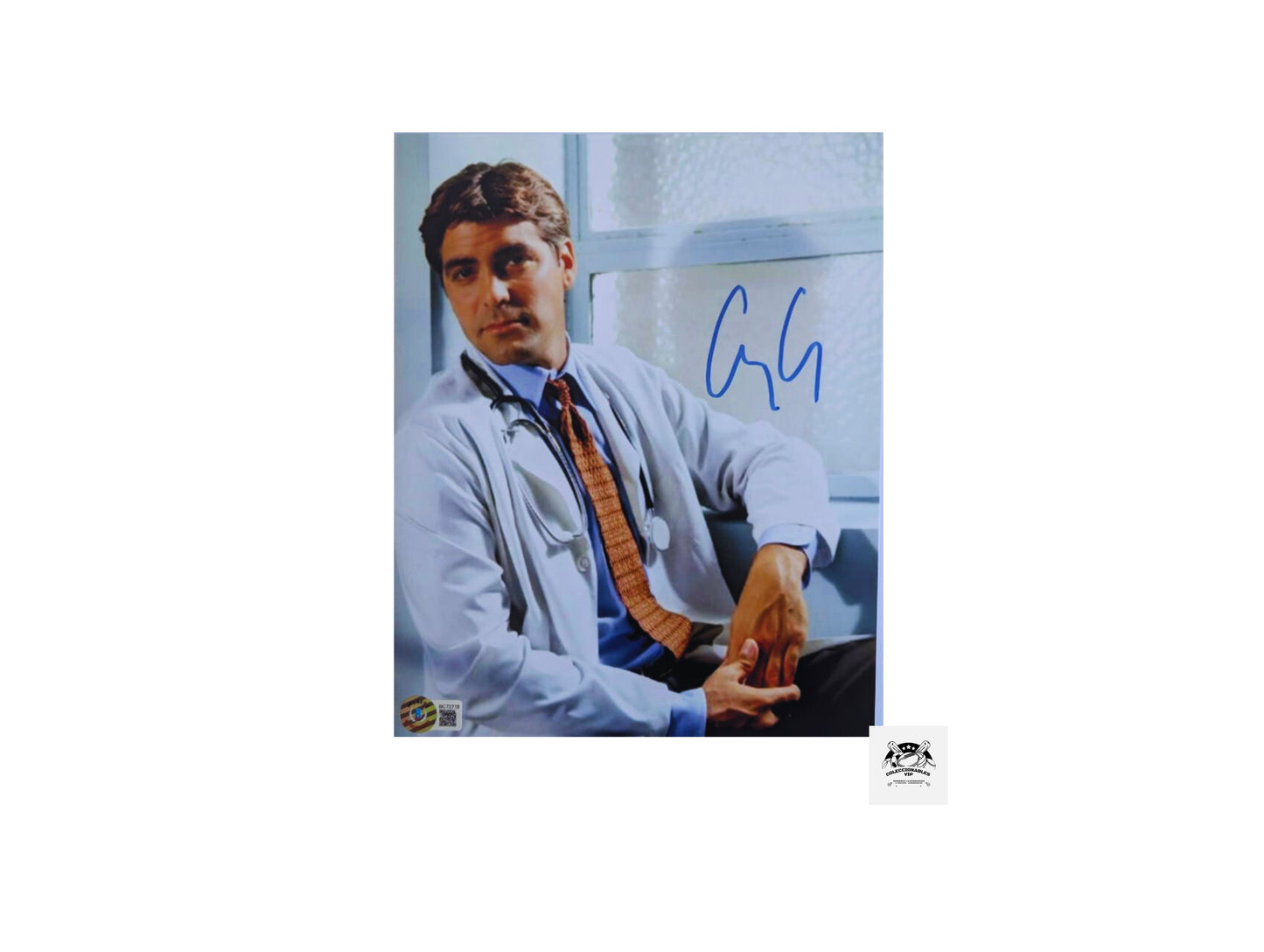 George Clooney Fotografía Autografiada firma certificada por Beckett BC72718