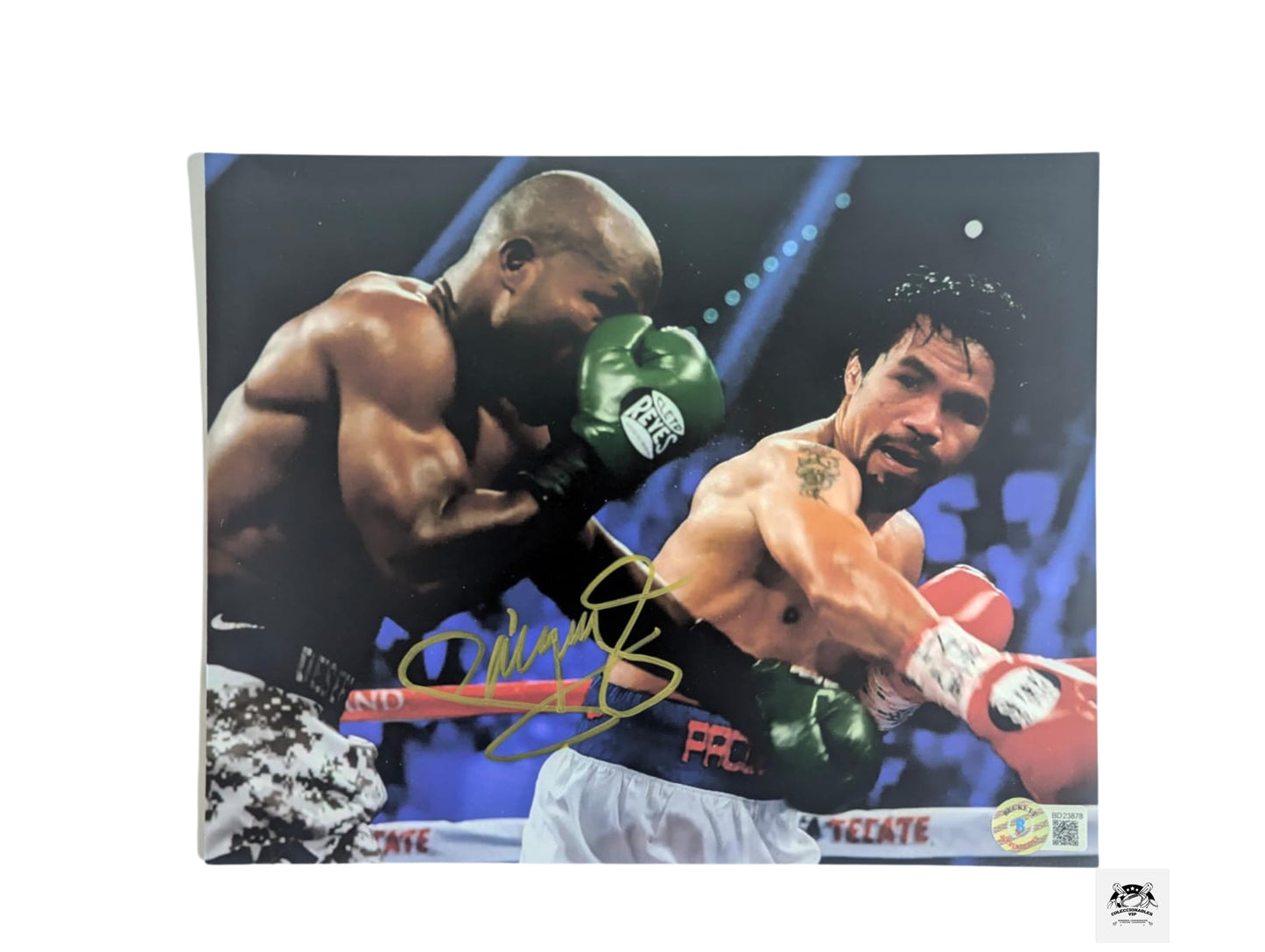 Manny Pacquiao Fotografía Autografiada firma certificada por Beckett BD23878