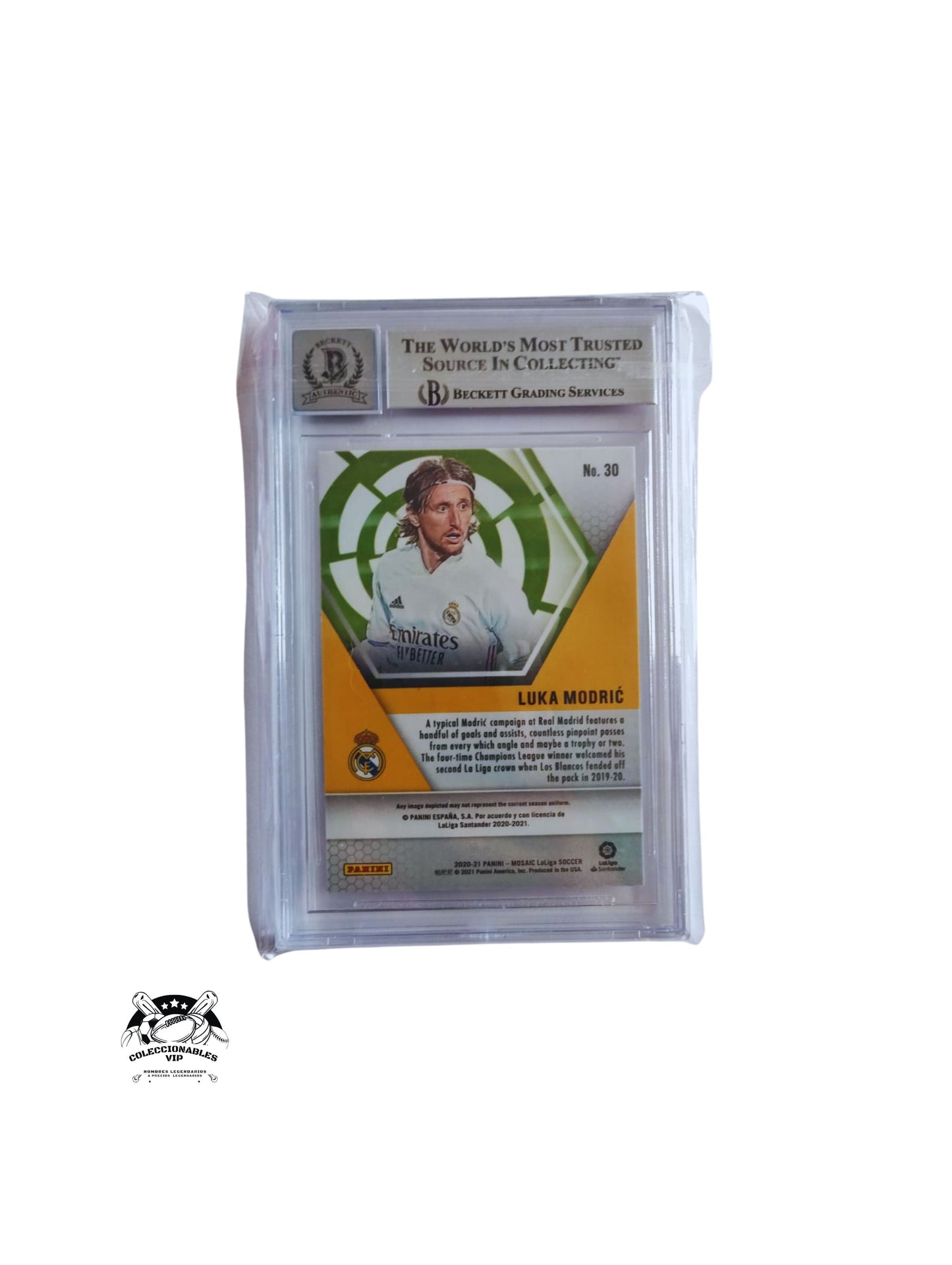 Luka Modric TARJETA Real Madrid 00014624321 autografiada autógrafo certificado por Beckett.