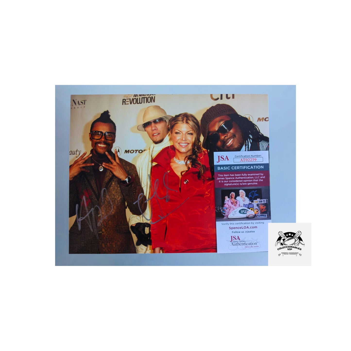 Black Eyed Peas fotografía autografiada por Apl.de.ap y Taboo certificada por JSA AT02259