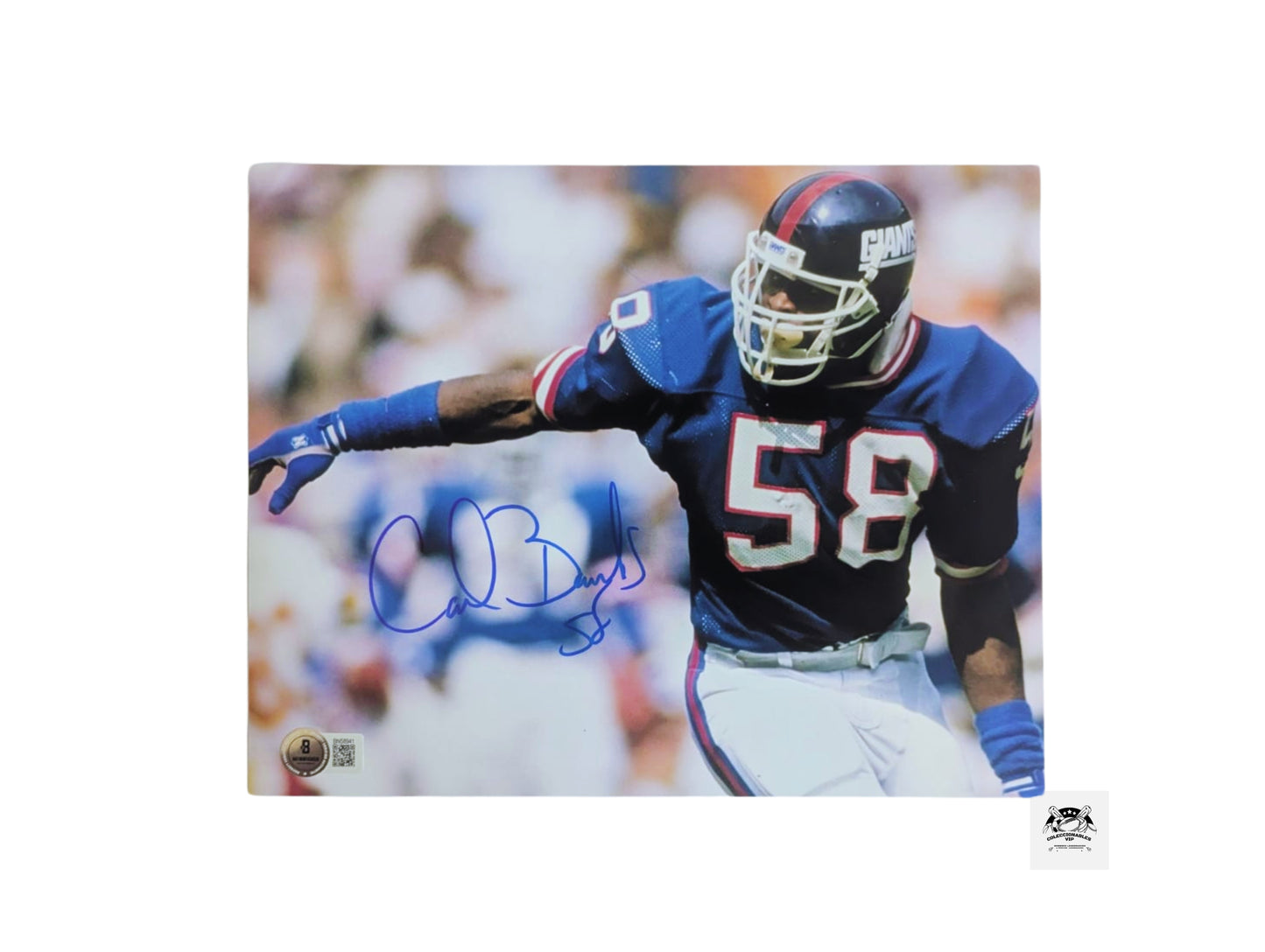 Carl Banks Giants NFL Fotografía Autografiada firma certificada por Beckett BN58941