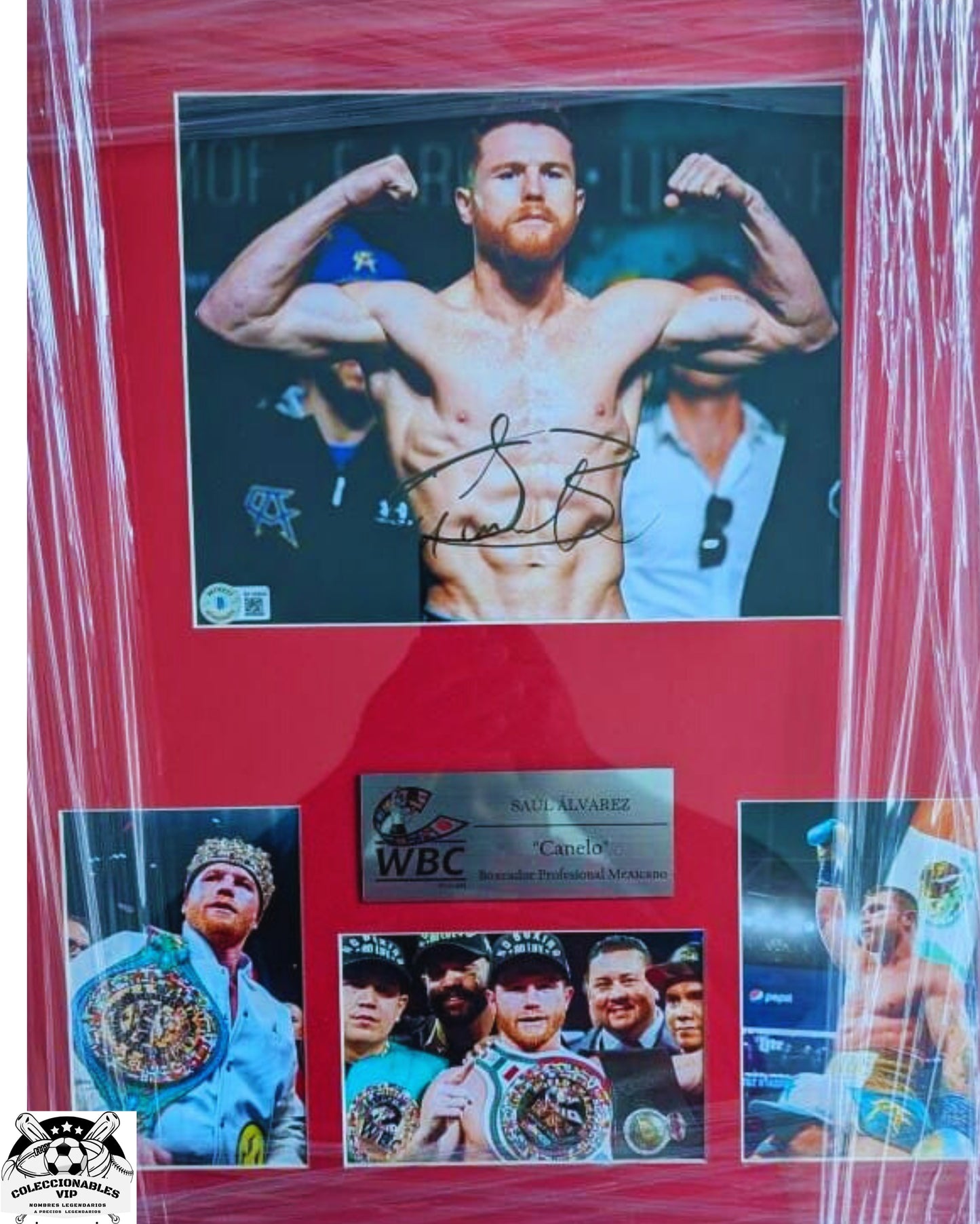 Saul “Canelo” Alvarez Fotografía Enmarcada Autografiada firma certificada por Beckett BF35854.