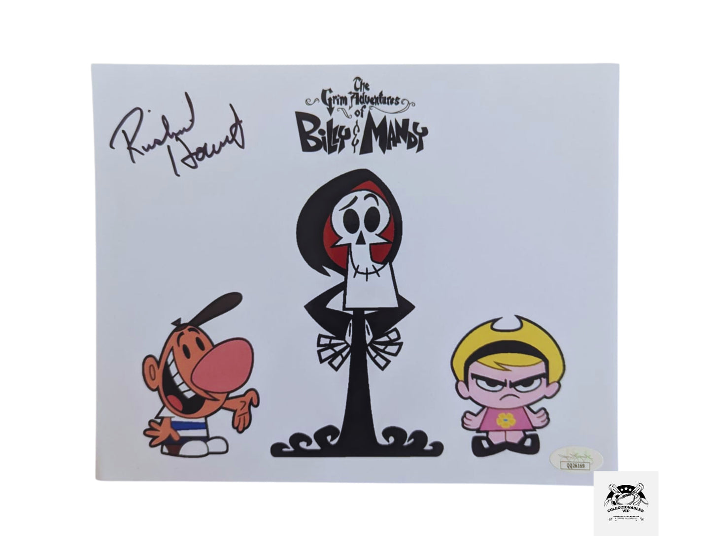 Billy y Mandy Fotografía Autografiada por Richard Horvitz certificado JSA QQ26169