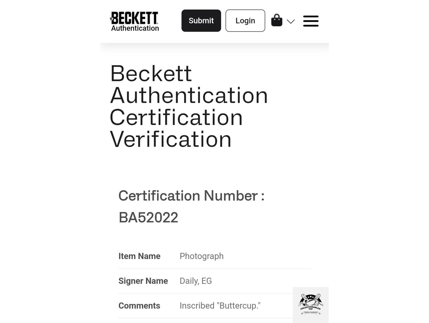 Chicas superpoderosas voz de Bellota EG Daily autografo Beckett BA52022