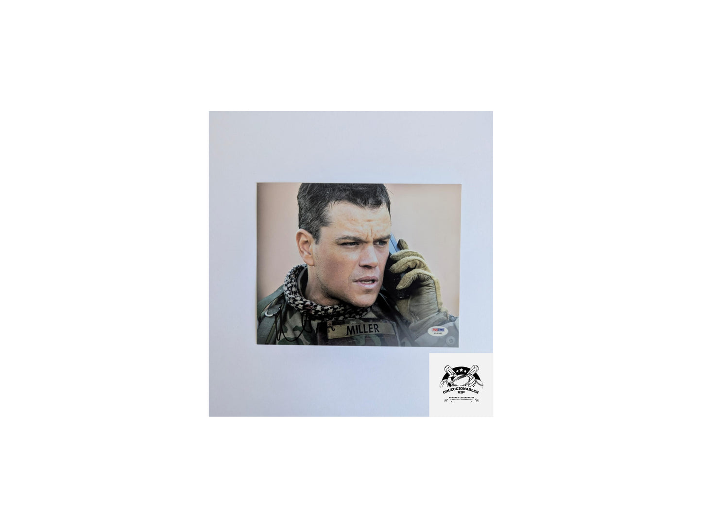 Matt Damon fotografía autografiada firma certificada por PSA W19982