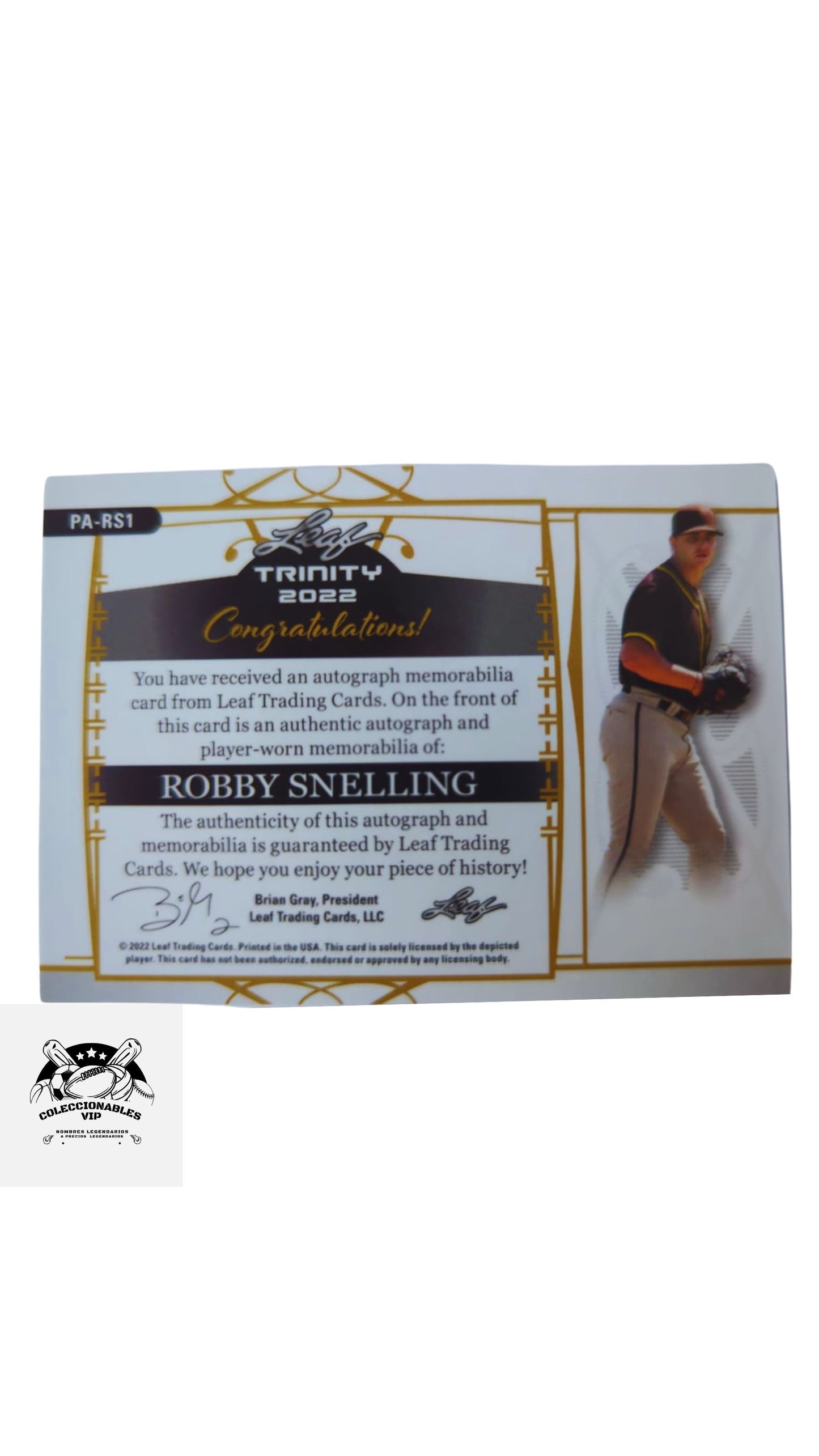 Robby Snelling Tarjeta San Diego Padres en el frente encontrarás pieza de playera y autógrafo.