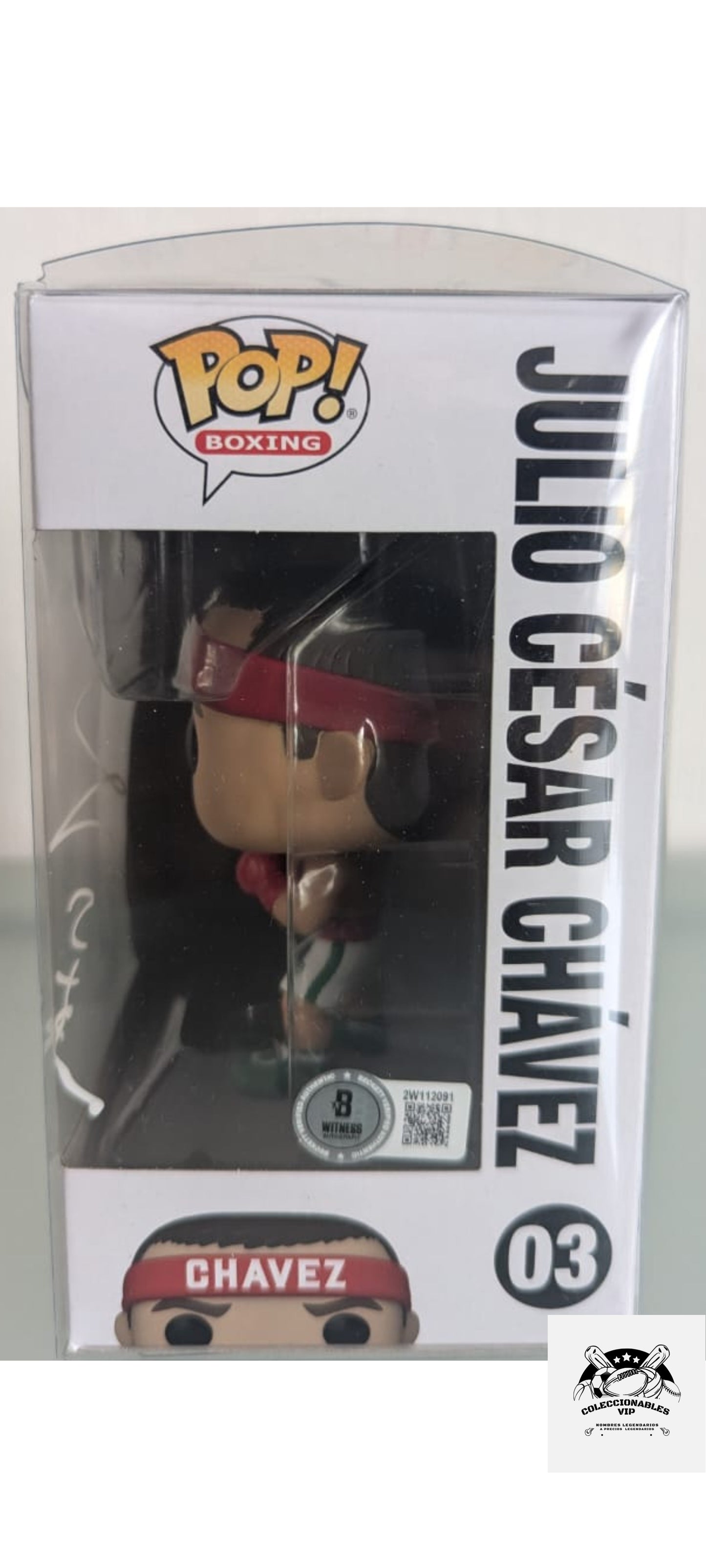 Julio Cesar Chávez funko autografiado firma certificada por Beckett 2W112091