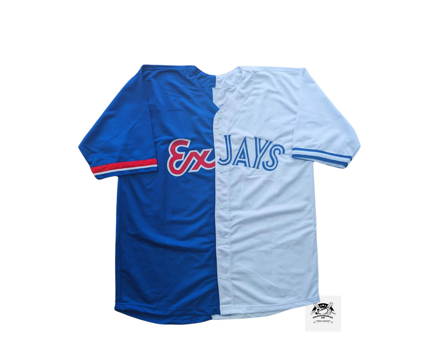 Vladimir Guerrero padre e hijo playera Expos Jays autografiada por los dos certificada por Beckett WX17896