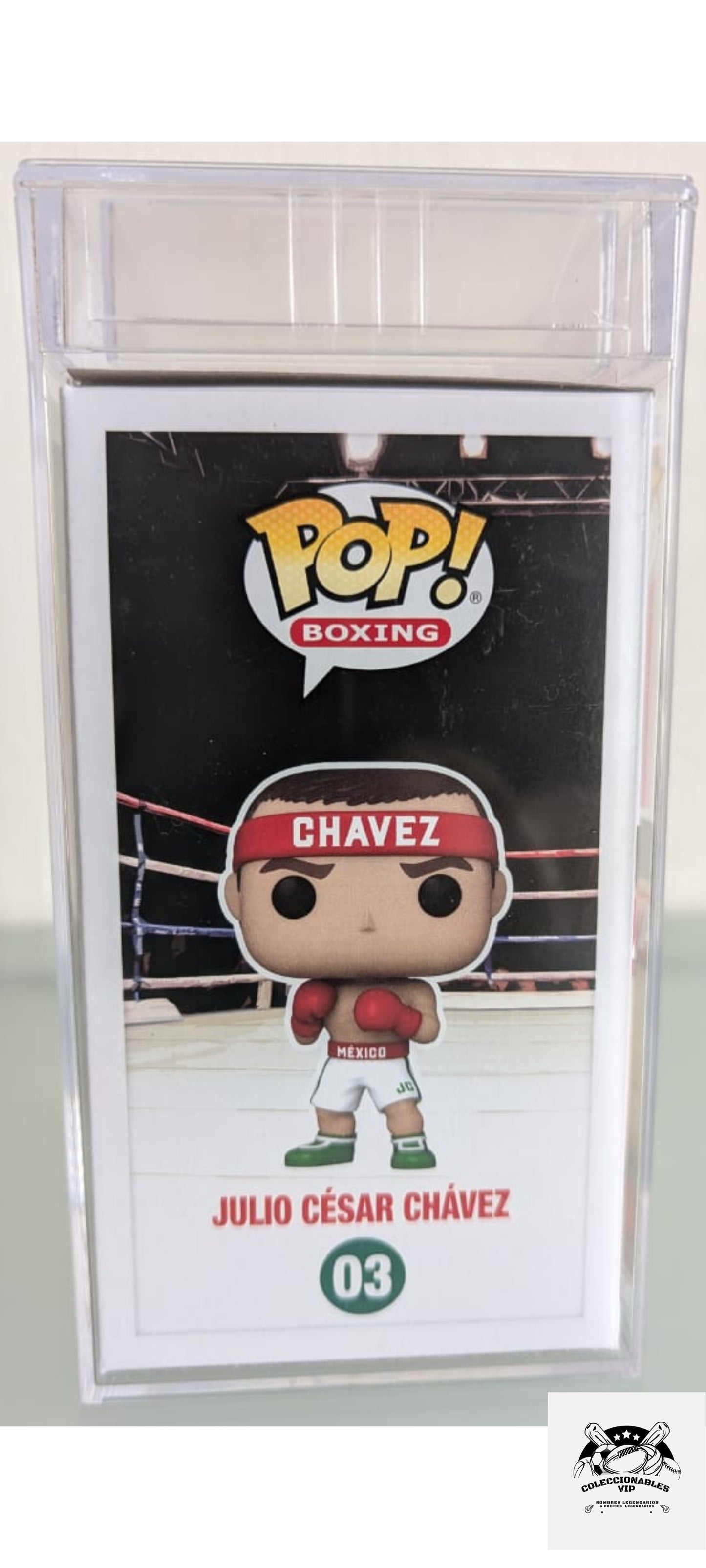 Julio Cesar Chávez funko autografiado firma certificada por PSA 1C82300.