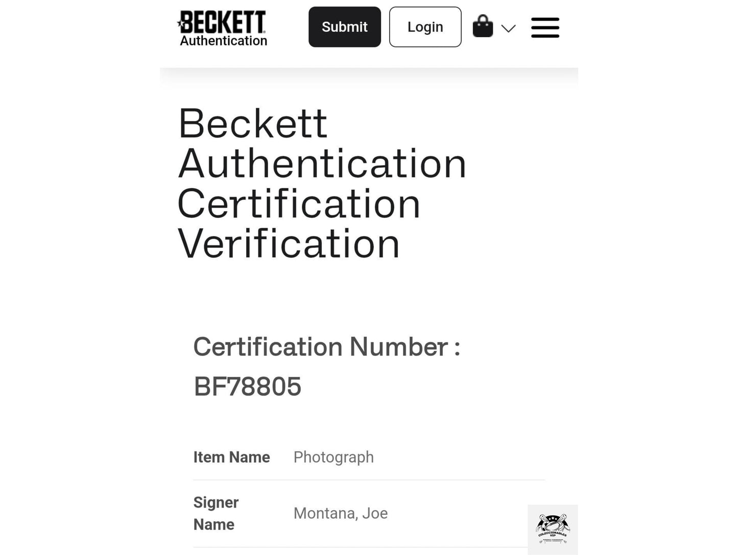 Joe Montana por lanzar Fotografía San Francisco 49ers autografiada firma certificada por Beckett BF78805