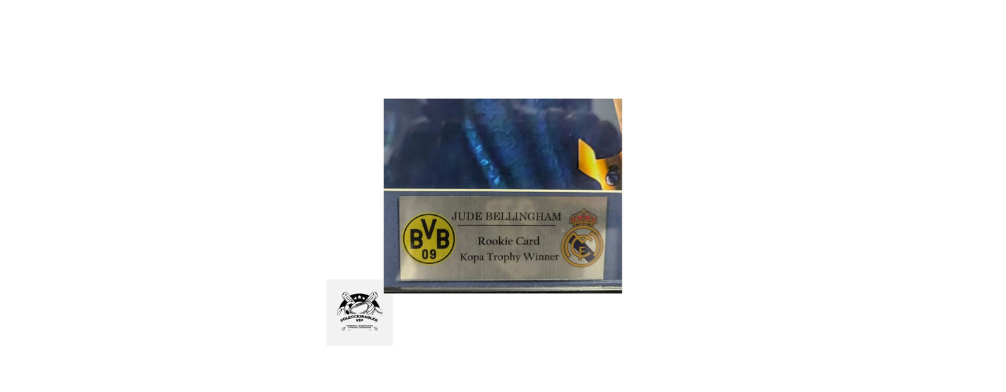 Bellingham Borussia Dortmund tarjeta autografiada enmarcada certificado del autógrafo por Beckett 00016534893.