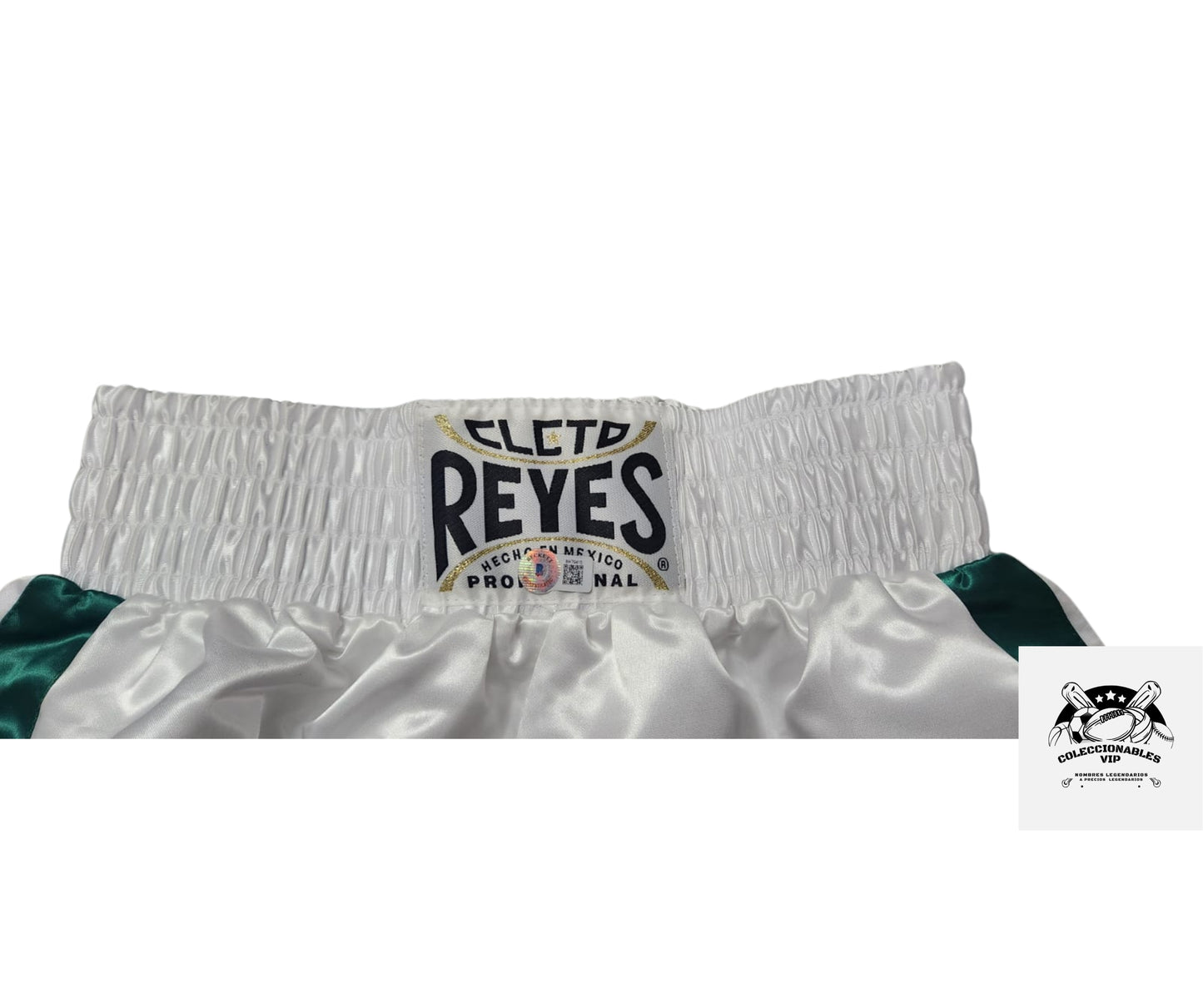 Julio Cesar Chávez shorts Cleto Reyes autografiado firma certificada por Beckett BH79415