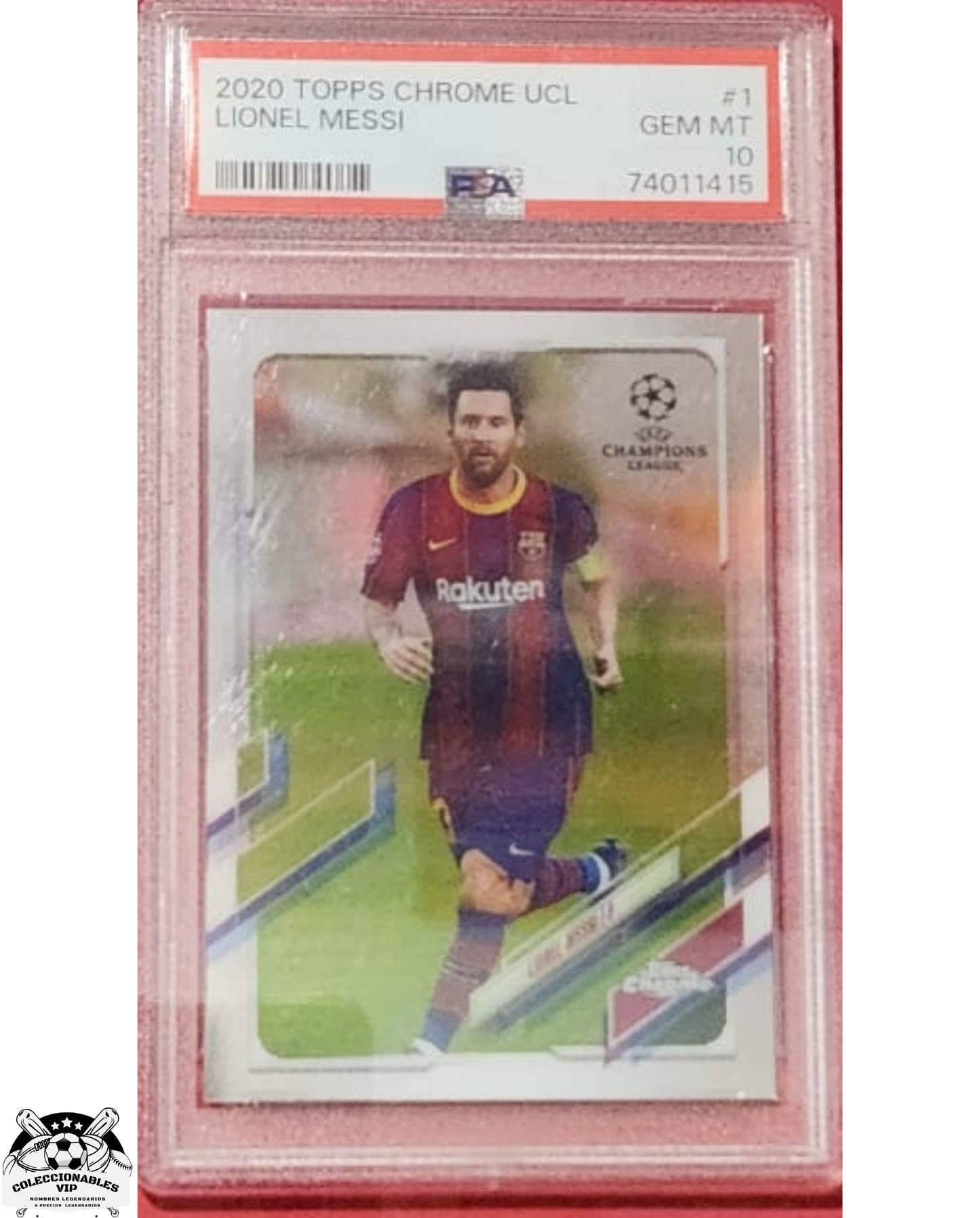 Lionel Messi Playera FC Barcelona autografiada Enmarcada con tres tarjetas firma autentificada por la compañía Beckett con el número AB65376.