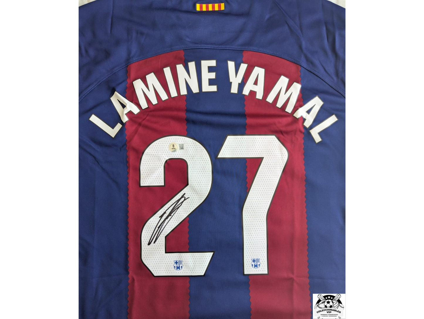 Lamine Yamal Playera FC Barcelona 27 autografiada certificada por Beckett 2W215948