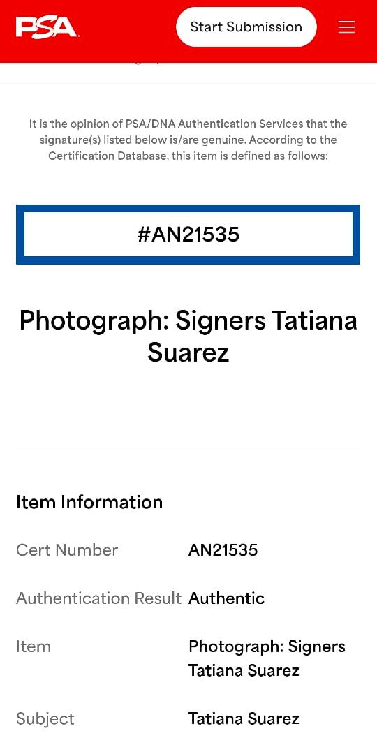 Tatiana Suarez UFC Fotografía Autografiada firma certificada por PSA AN21528, AN21535 y AN21537