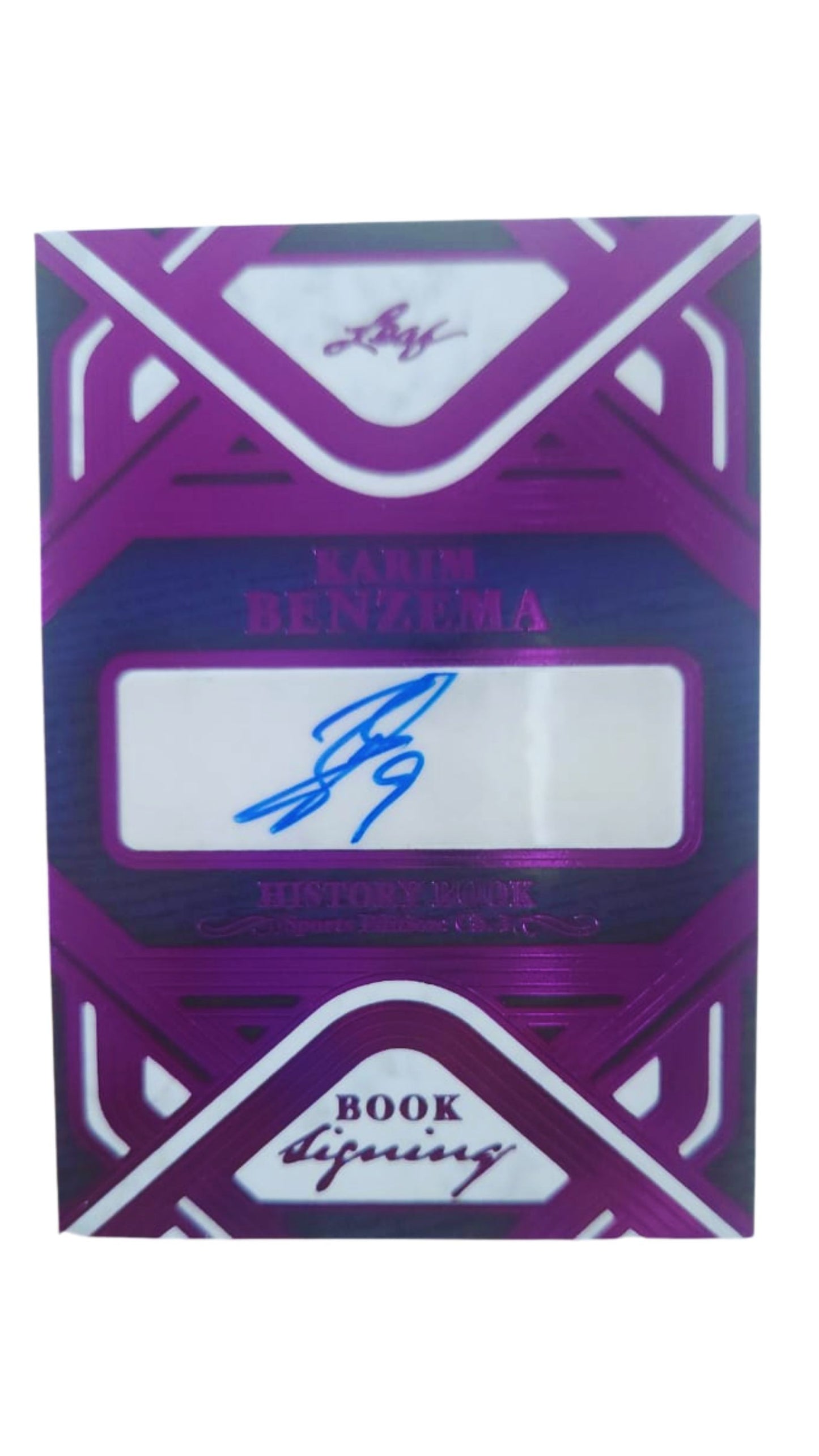 Karim Benzema Leaf History Book con pieza de playera y autografiado por el jugador pieza limitada 3 de 10