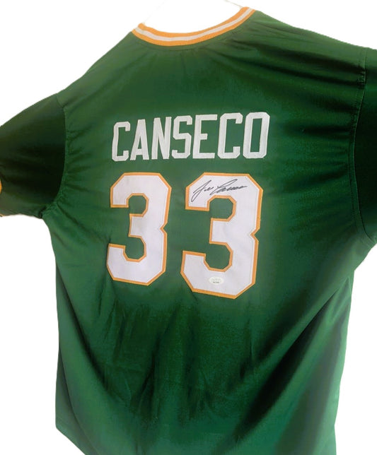 José Canseco Playera Autografiada firma autenticada por la compañía JSA WA020469.