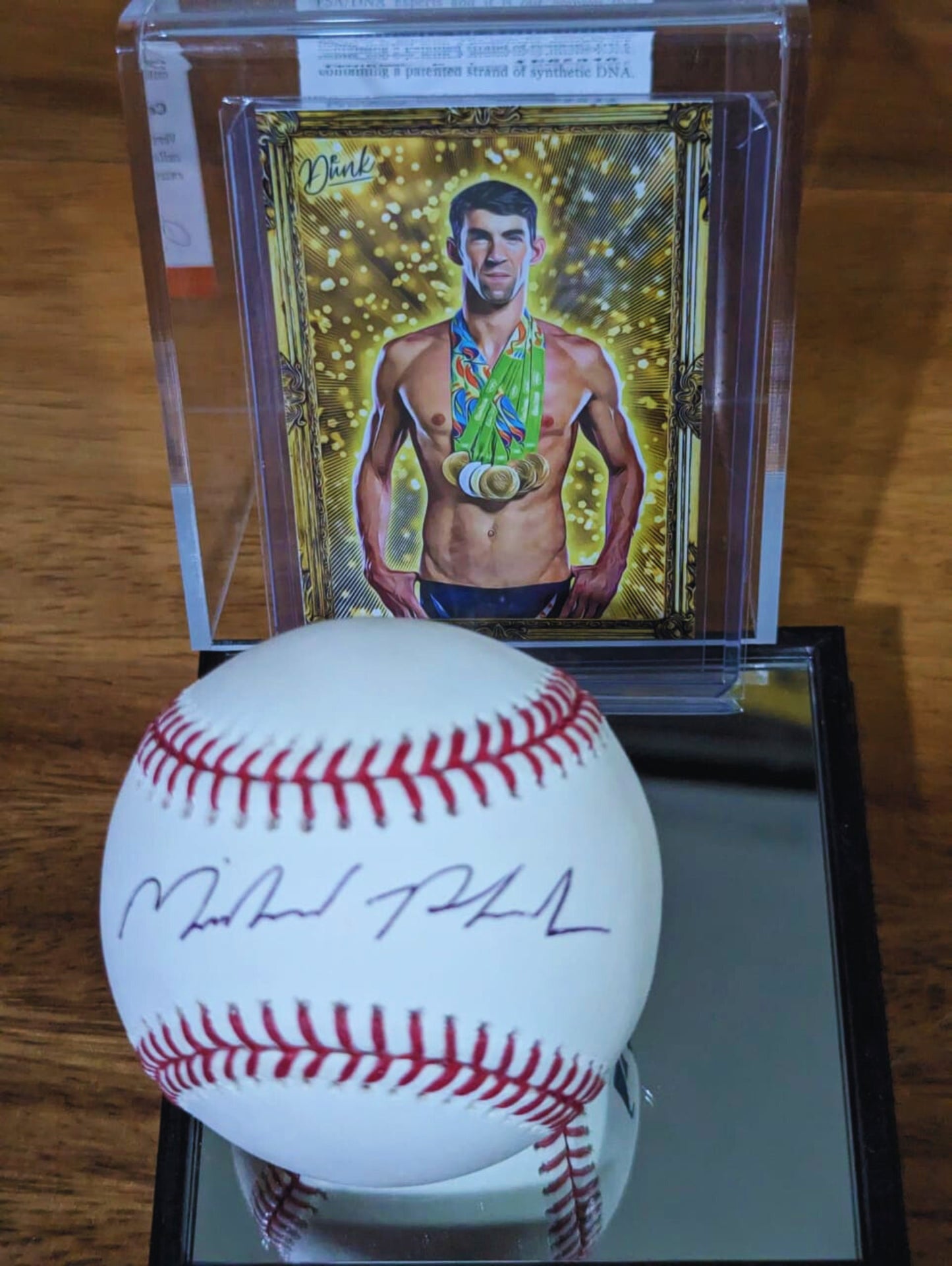 Pelota Raelings Baseball firmada por Michael Phelps firma certificada por PSA/DNA AE65346