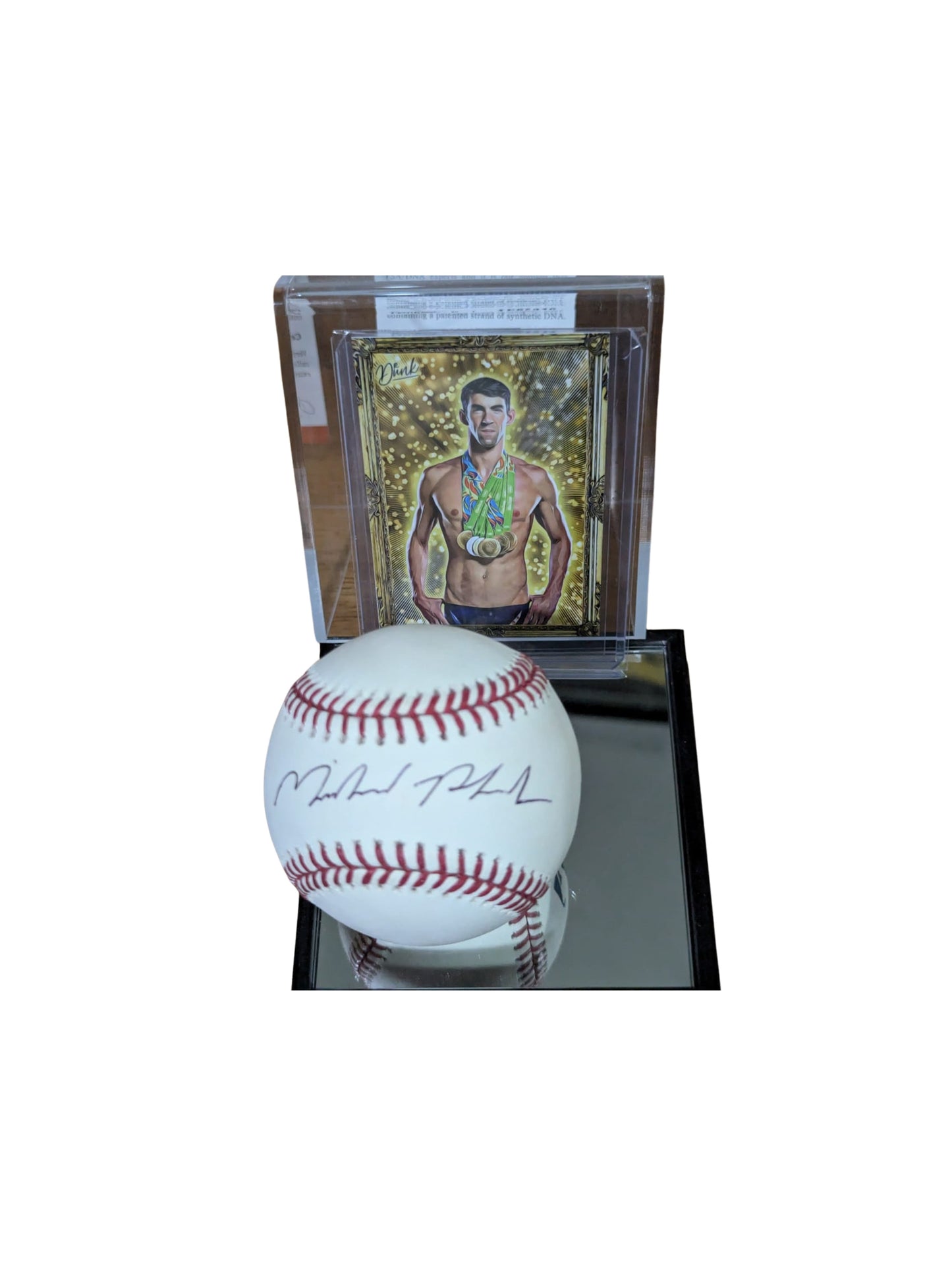 Pelota Raelings Baseball firmada por Michael Phelps firma certificada por PSA/DNA AE65346