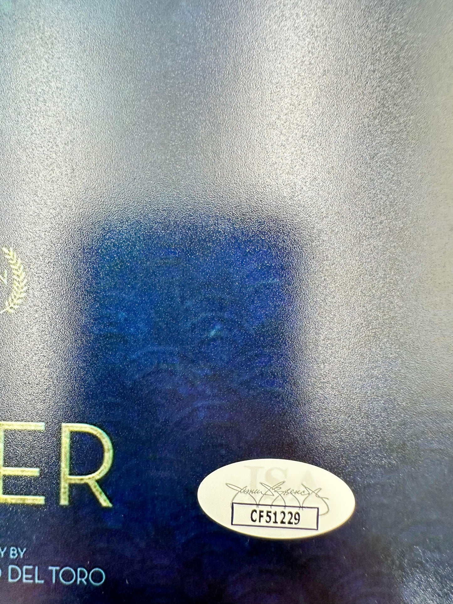 Guillermo del Toro fotografía autografiada La forma del Agua certificado JSA CF51229