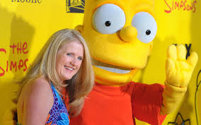 TARJETA 00014294955 autografiada por Nancy Cartwright  la voz de Bart Simpson certificado el autógrafo por Beckett.