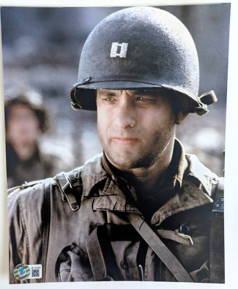 Tom Hanks Soldado Fotografía Autografiada firma certificada por Beckett BF12502