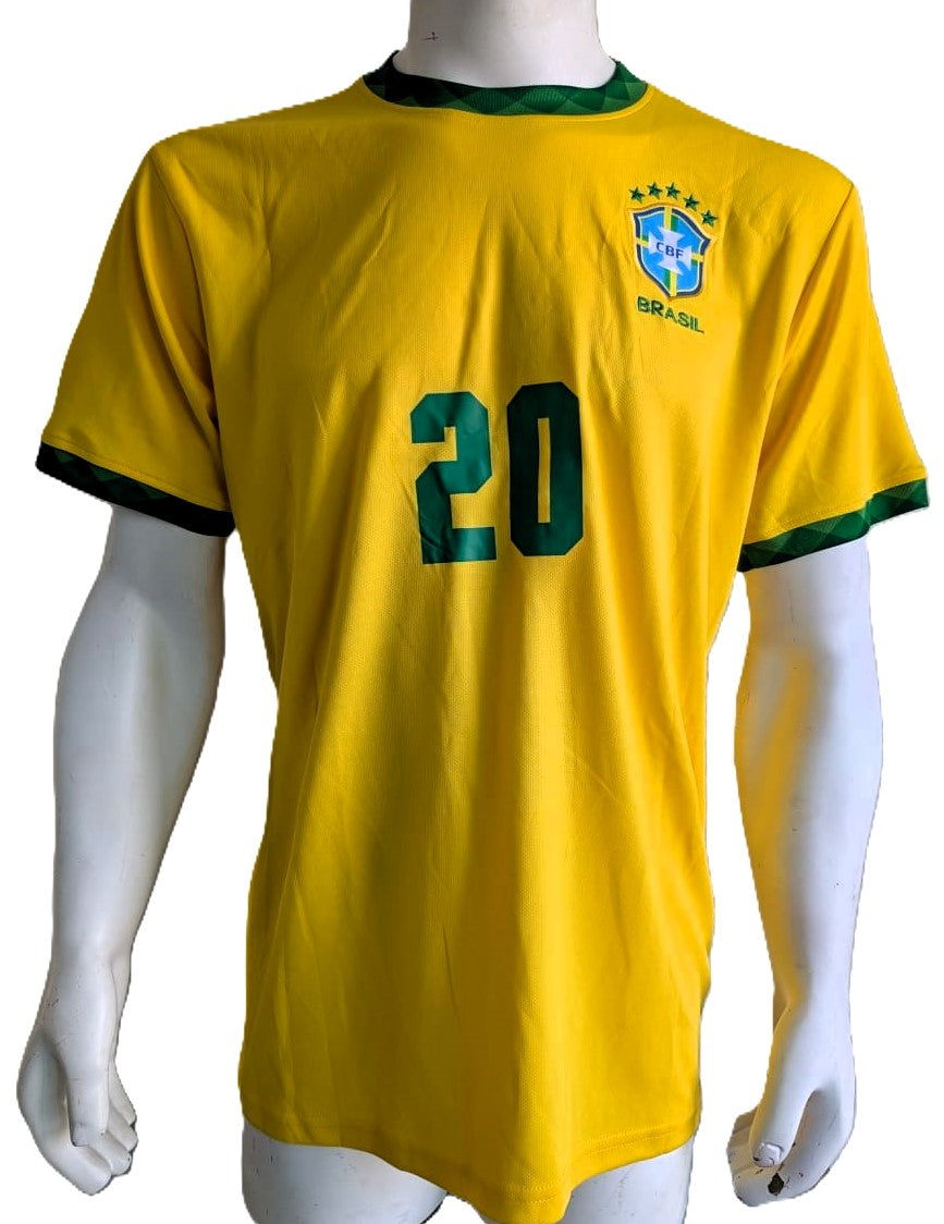 Vinicius Jr. Playera Brasil autografiada, firma certificada por Beckett WW70303.