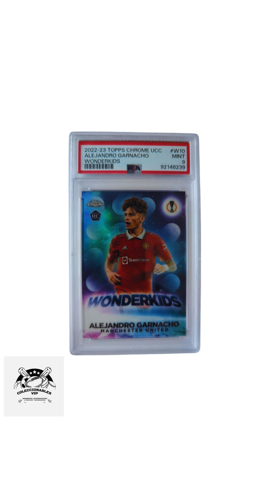 TARJETA Topps Chrome Alejandro Garnacho certificado PSA 92148239