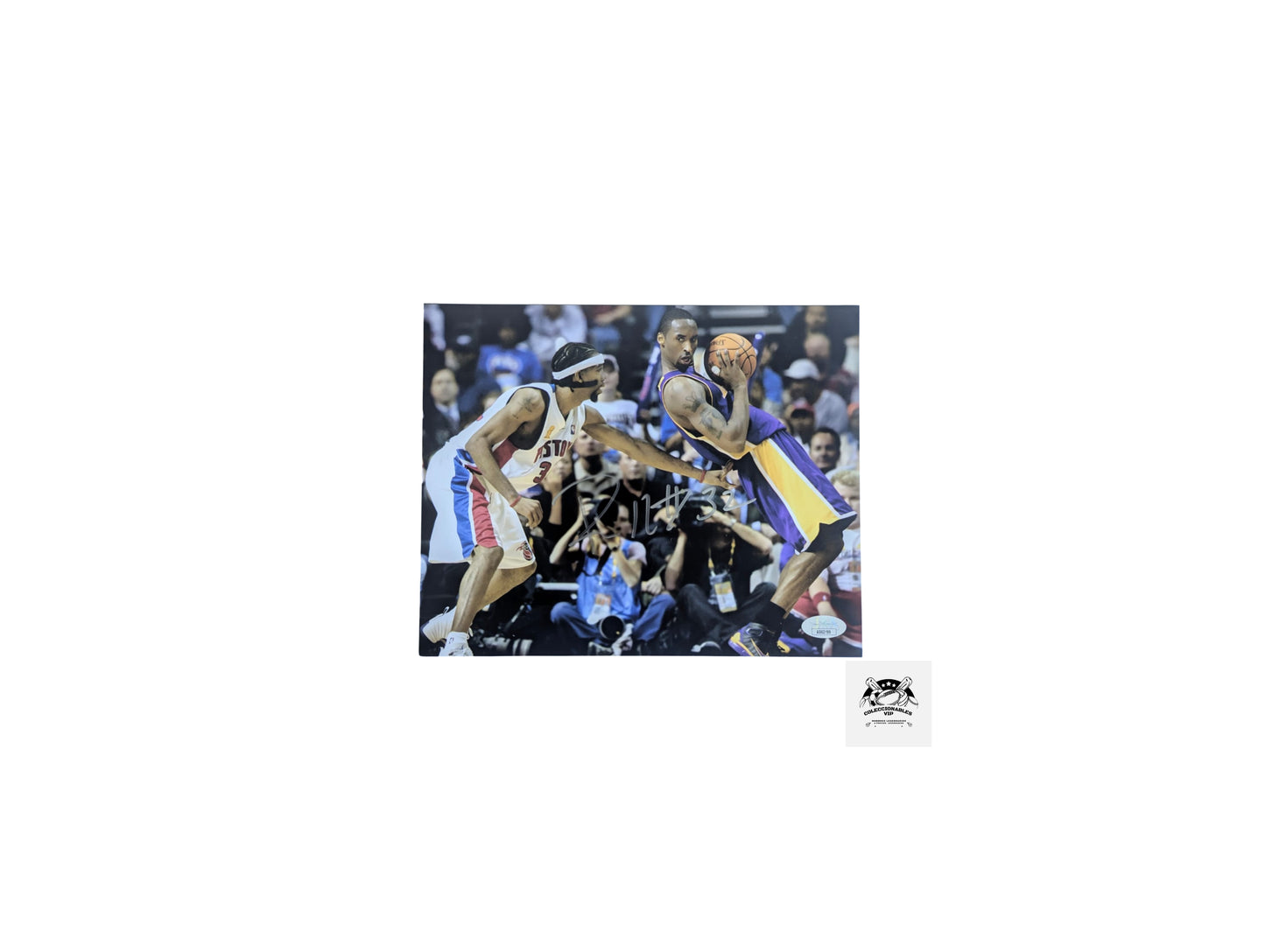 Richard Hamilton jugada fotografía Detroit Pistons autografiada certificada por JSA AS62199