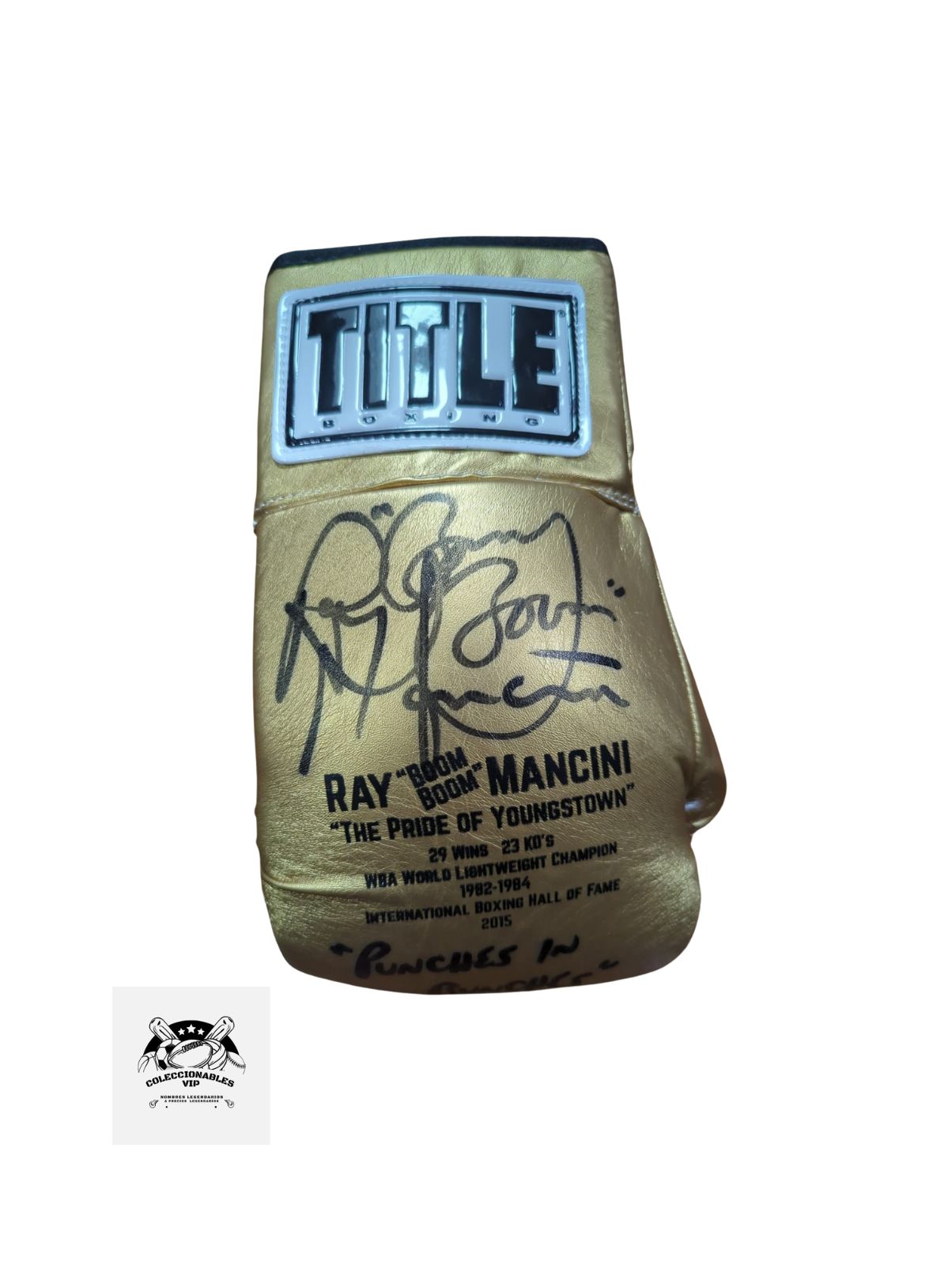 Ray Mancini Guante autografiado firma autentificada por la compañía JSA con el número WP543324.