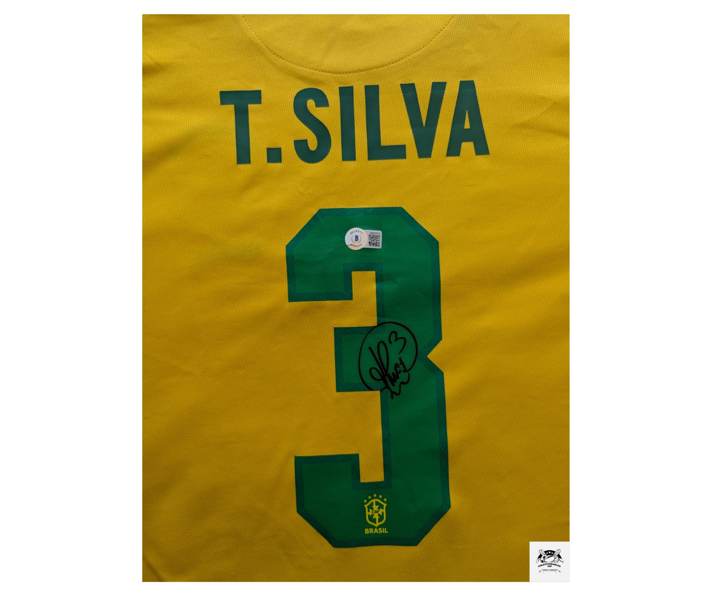 Thiago Silva playera Brasil autografiada certificada por Beckett WS00029