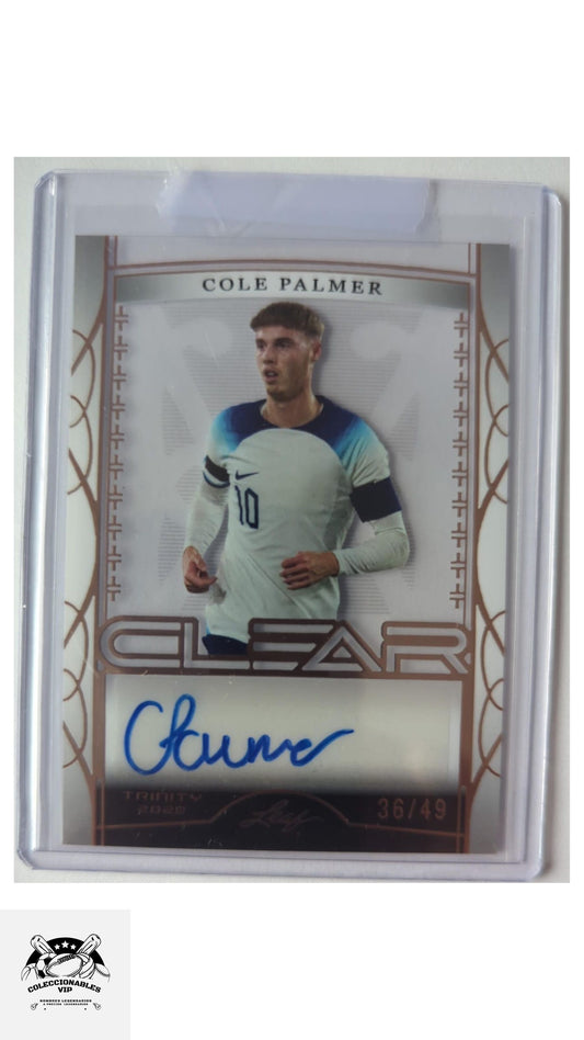 Cole Palmer Tarjeta Leaf en el frente encontrarás autógrafo certificado por Leaf CA-CP1.