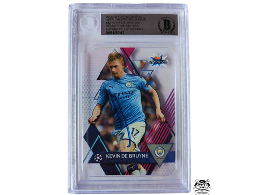 Kevin de Bruyne tarjeta Manchester City autografiada certificado el autógrafo por Beckett 00014252947