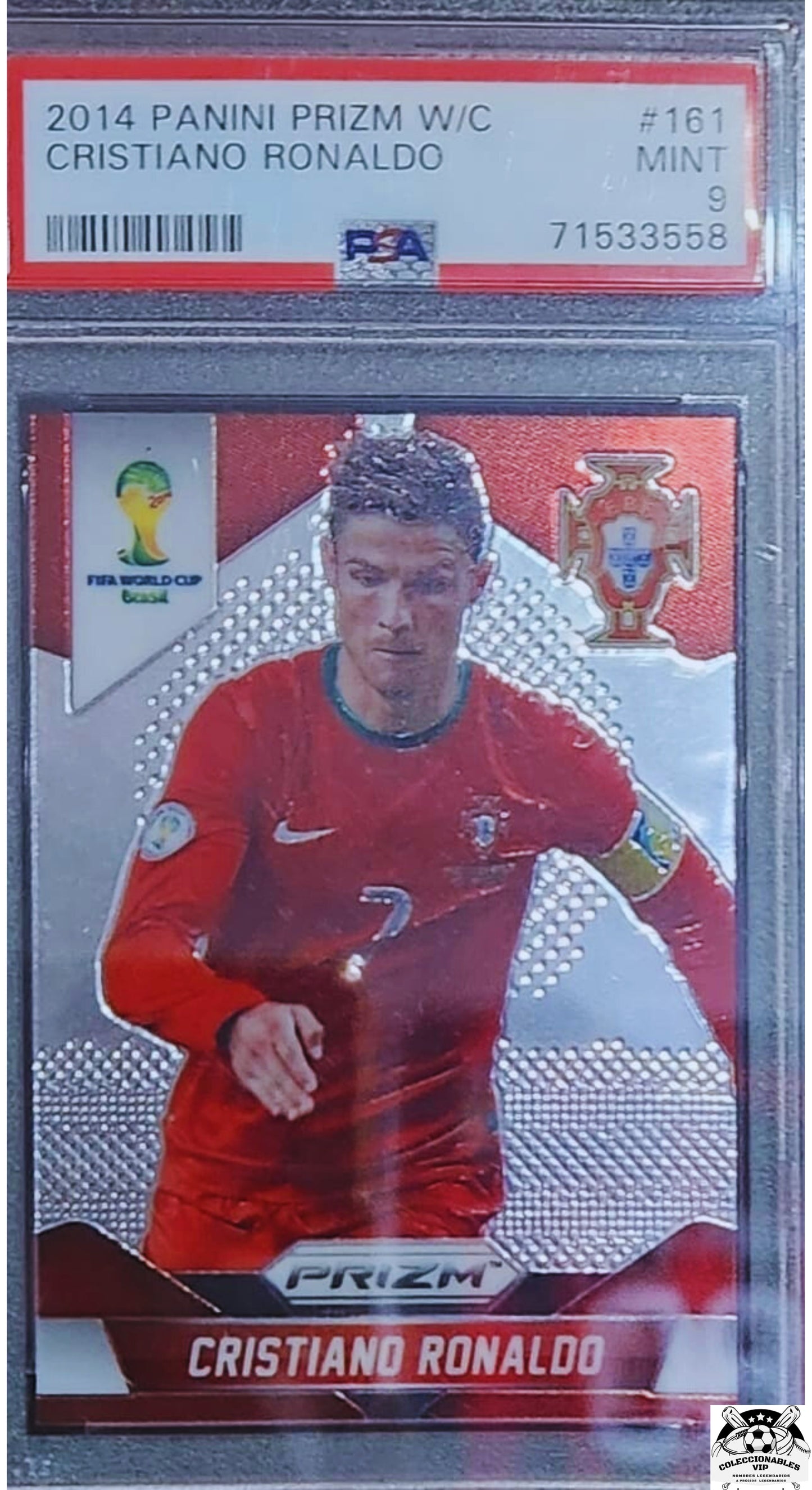 Cristiano Ronaldo CR7 Playera Manchester autografiada Enmarcada con 2 tarjetas PSA firma autentificada por la compañía Beckett con el número K66275.
