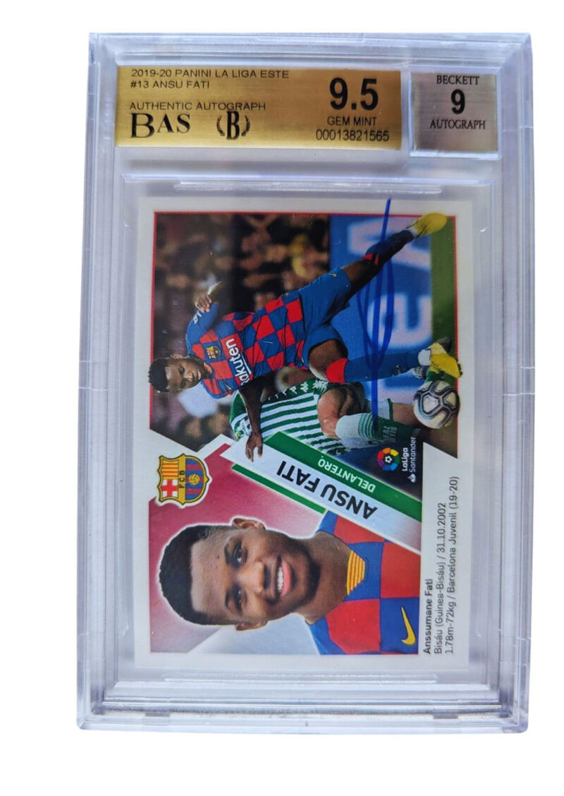 Ansu Fati FC Barcelona TARJETA # 00013821565 autografiada autógrafo certificado por Beckett.