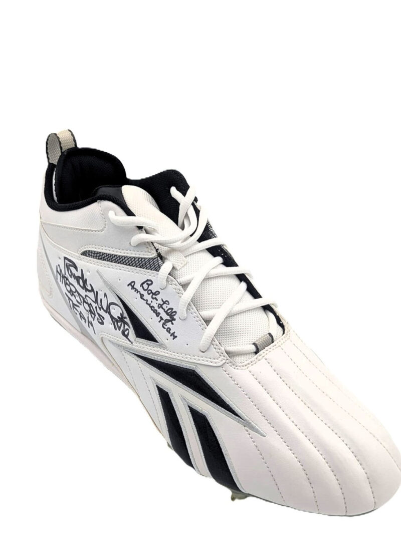 Bob Lilly y Randy White miembros del Salón de la Fama Dallas Cowboy Zapato autografiado por ambos certificada por JSA WB121149.