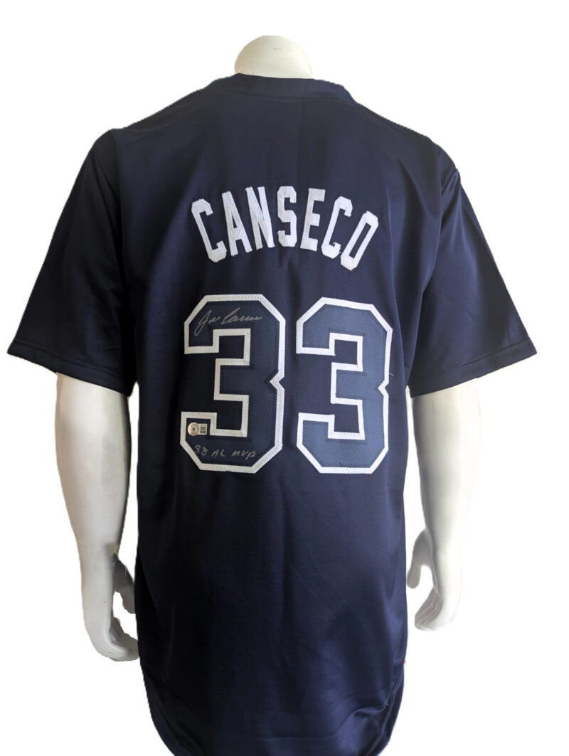 Jose Canseco playera autografiada certificada por Beckett WQ16534.