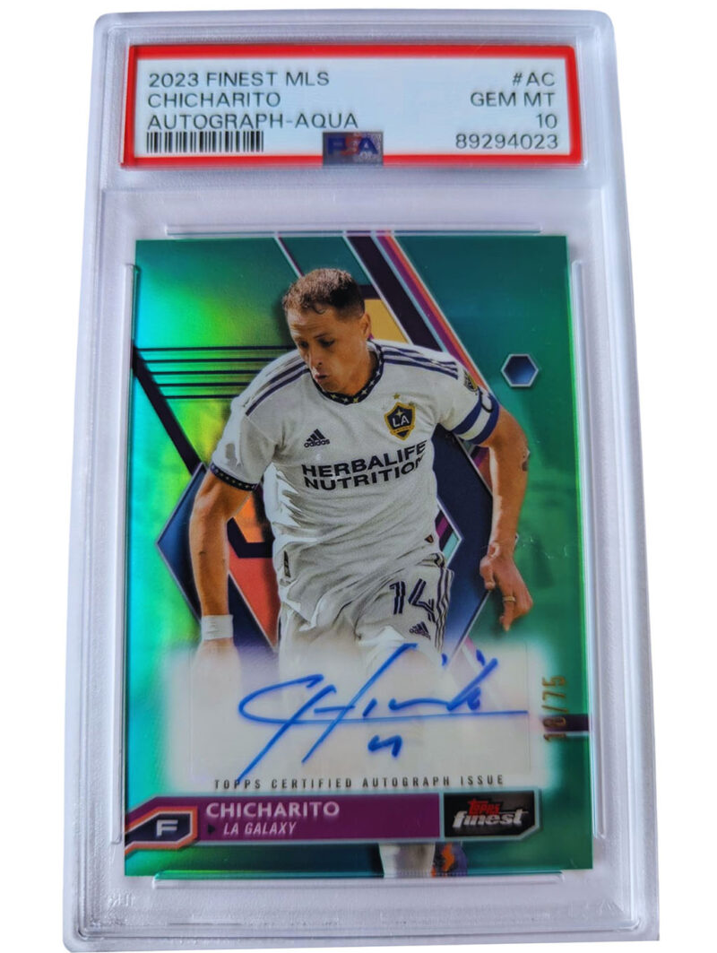 Javier “Chicharito” Hernández Tarjeta LA Galaxy autografiada autenticada por PSA # 89294023.