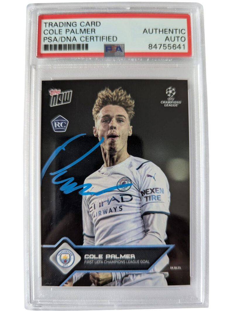 Cole Palmer Manchester City Tarjeta autografiada autenticada por PSA # 84755641.